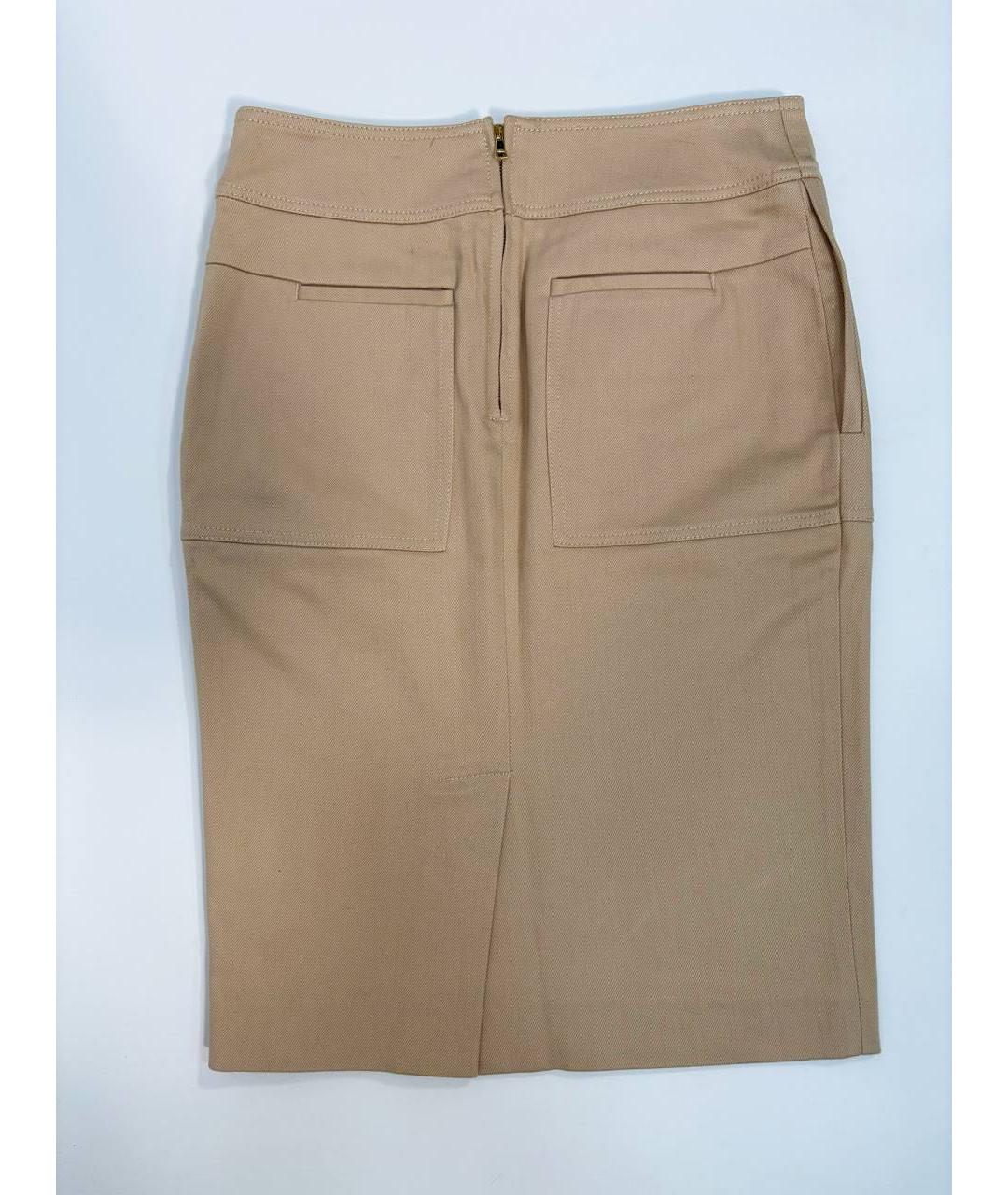 TOM FORD Коричневая деним юбка миди, фото 7