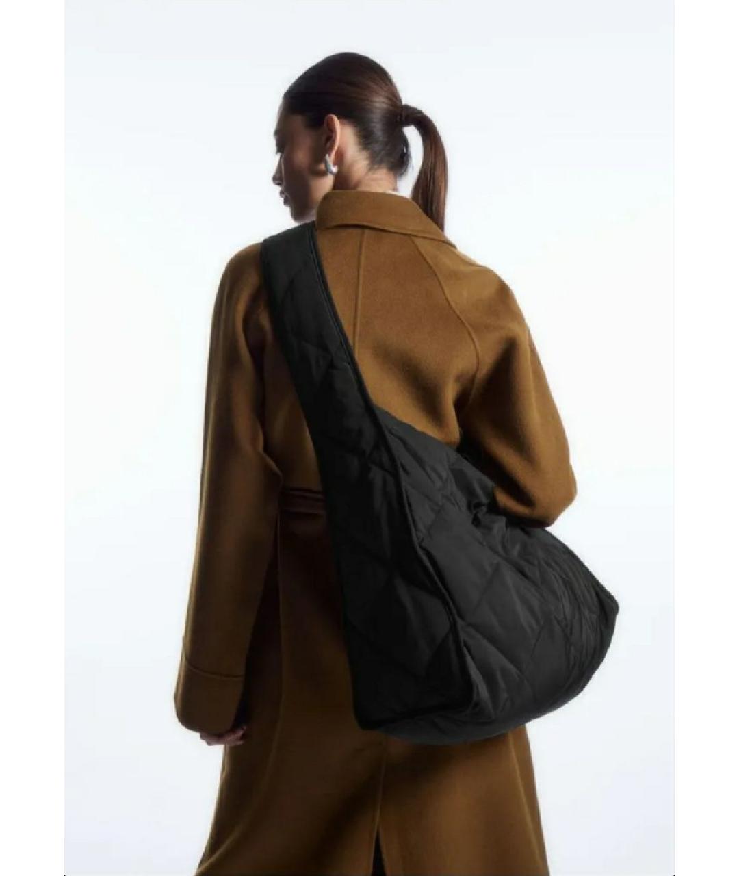 COS Черная синтетическая сумка через плечо, фото 5