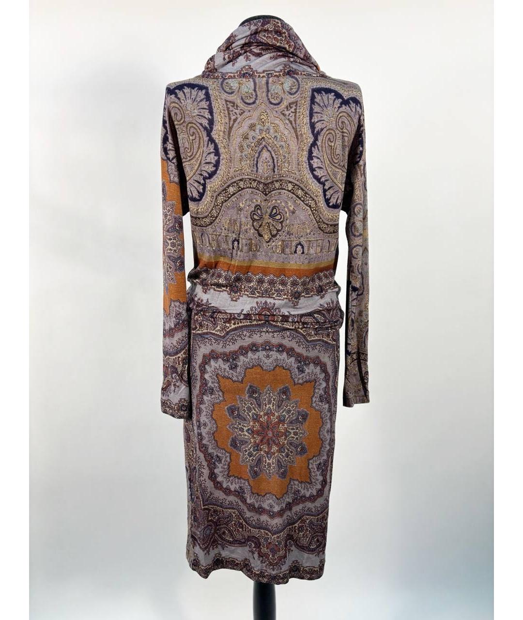 ETRO Мульти шерстяное повседневное платье, фото 6