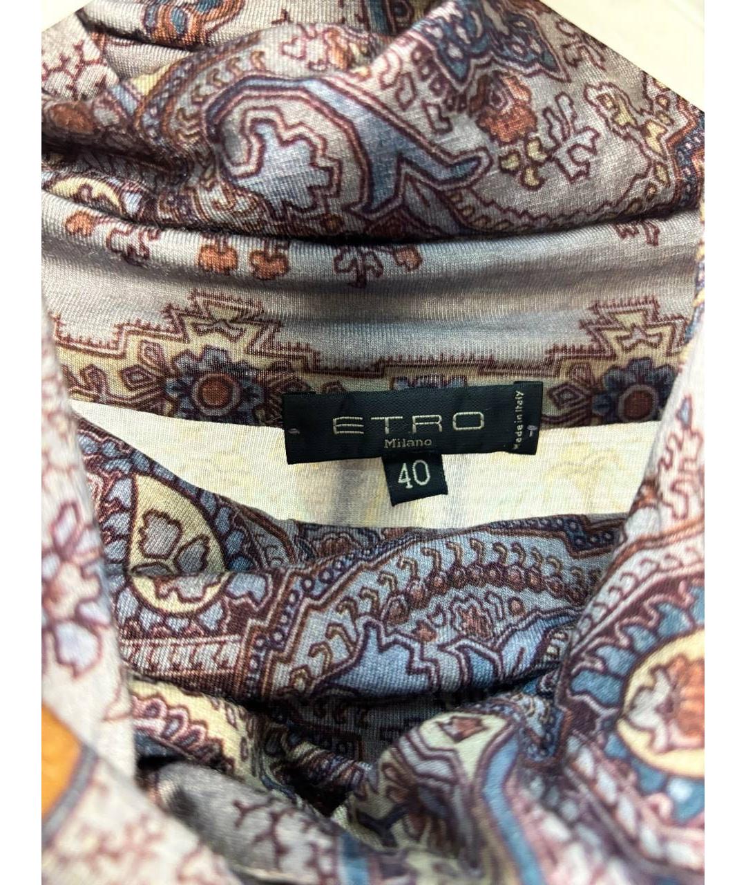 ETRO Мульти шерстяное повседневное платье, фото 3