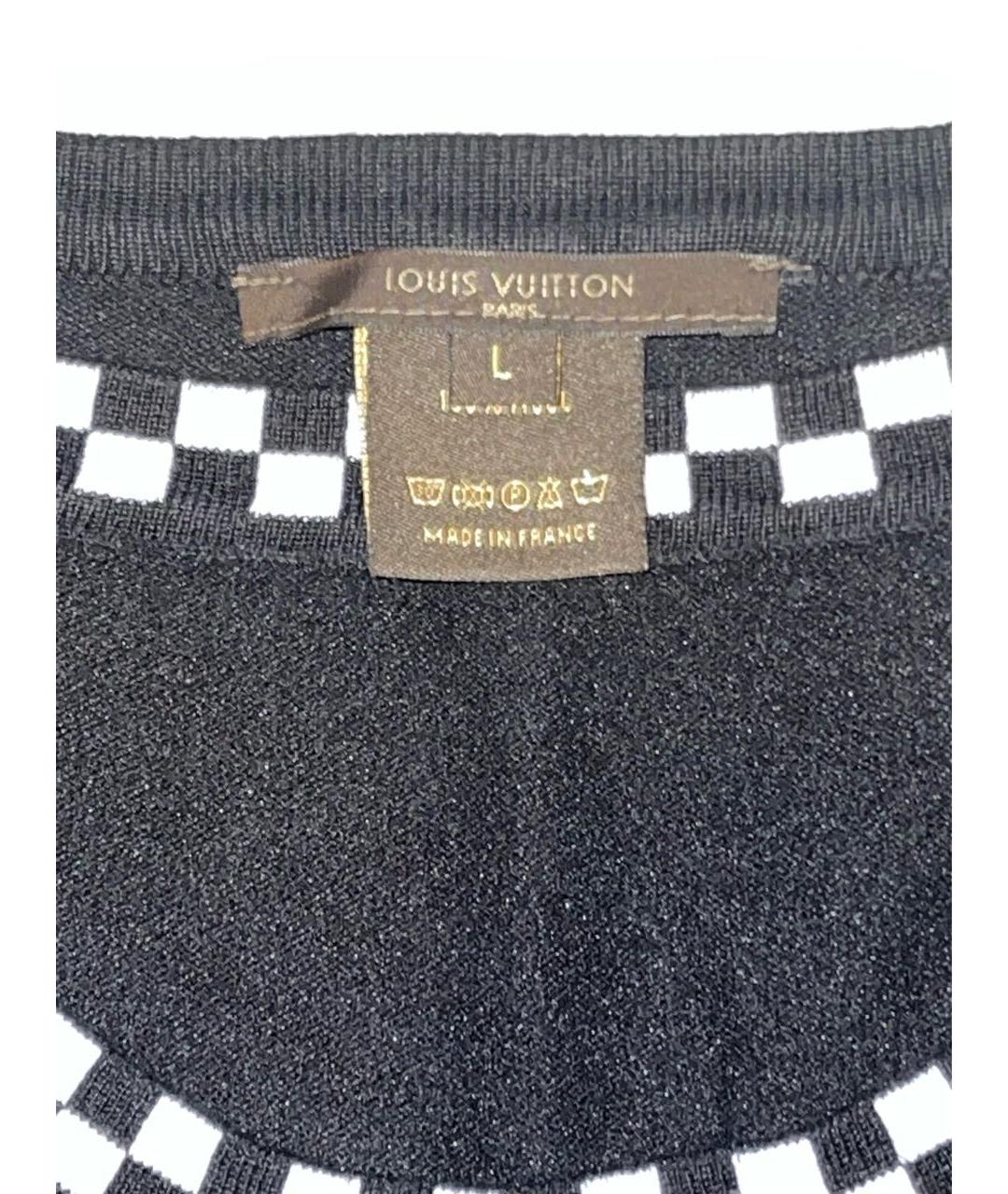 LOUIS VUITTON Черный шерстяной кардиган, фото 3