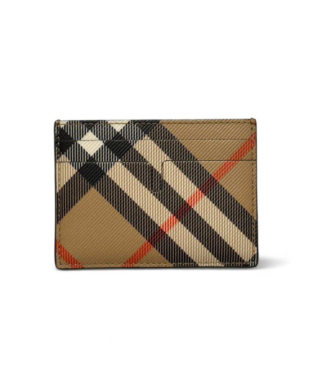 BURBERRY Коричневый кожаный кардхолдер, фото 1
