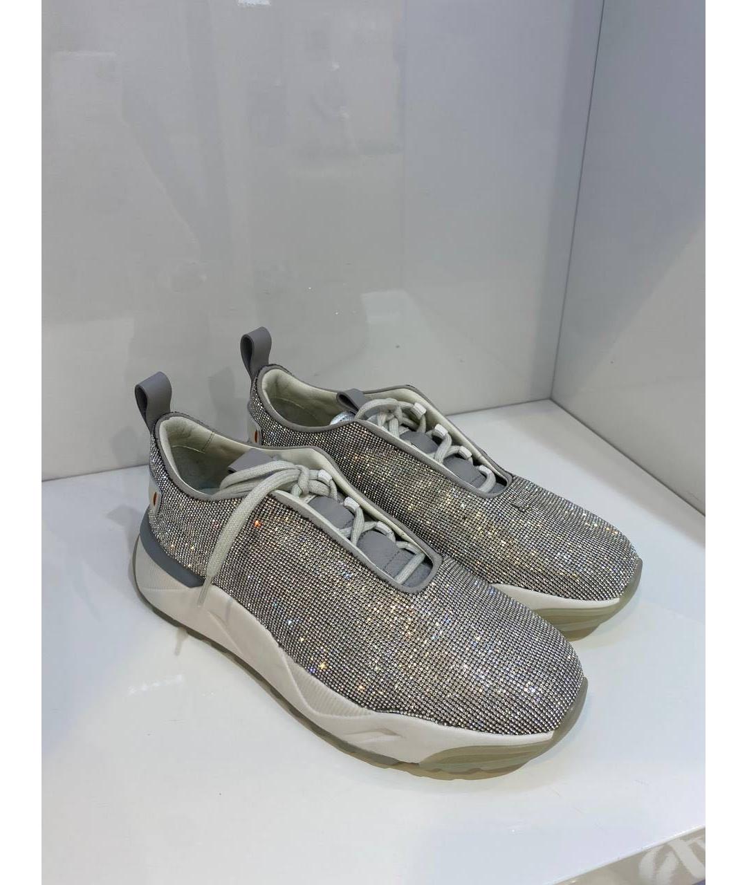 SANTONI Серые кроссовки, фото 4