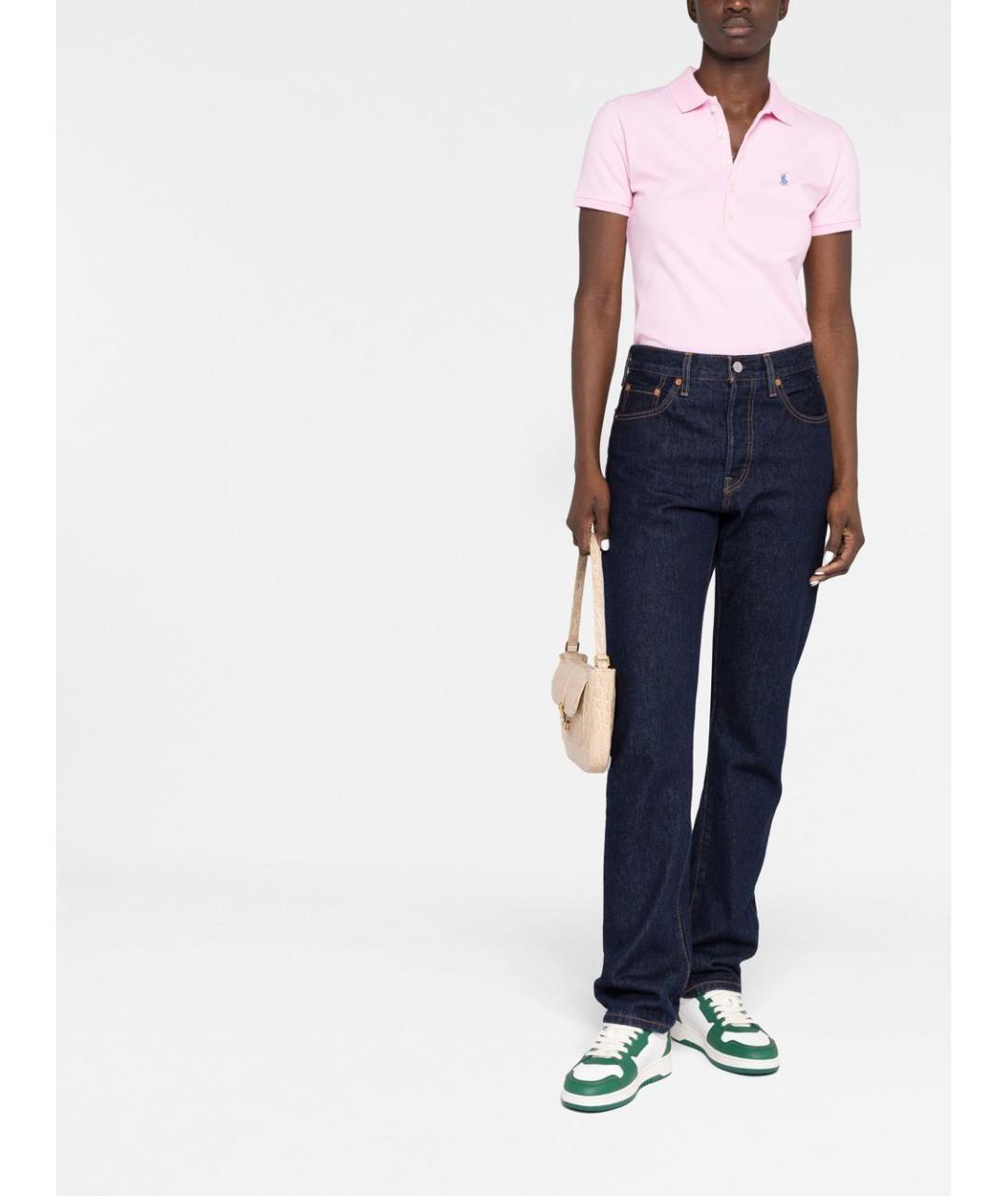 POLO RALPH LAUREN Розовая хлопковая футболка, фото 6