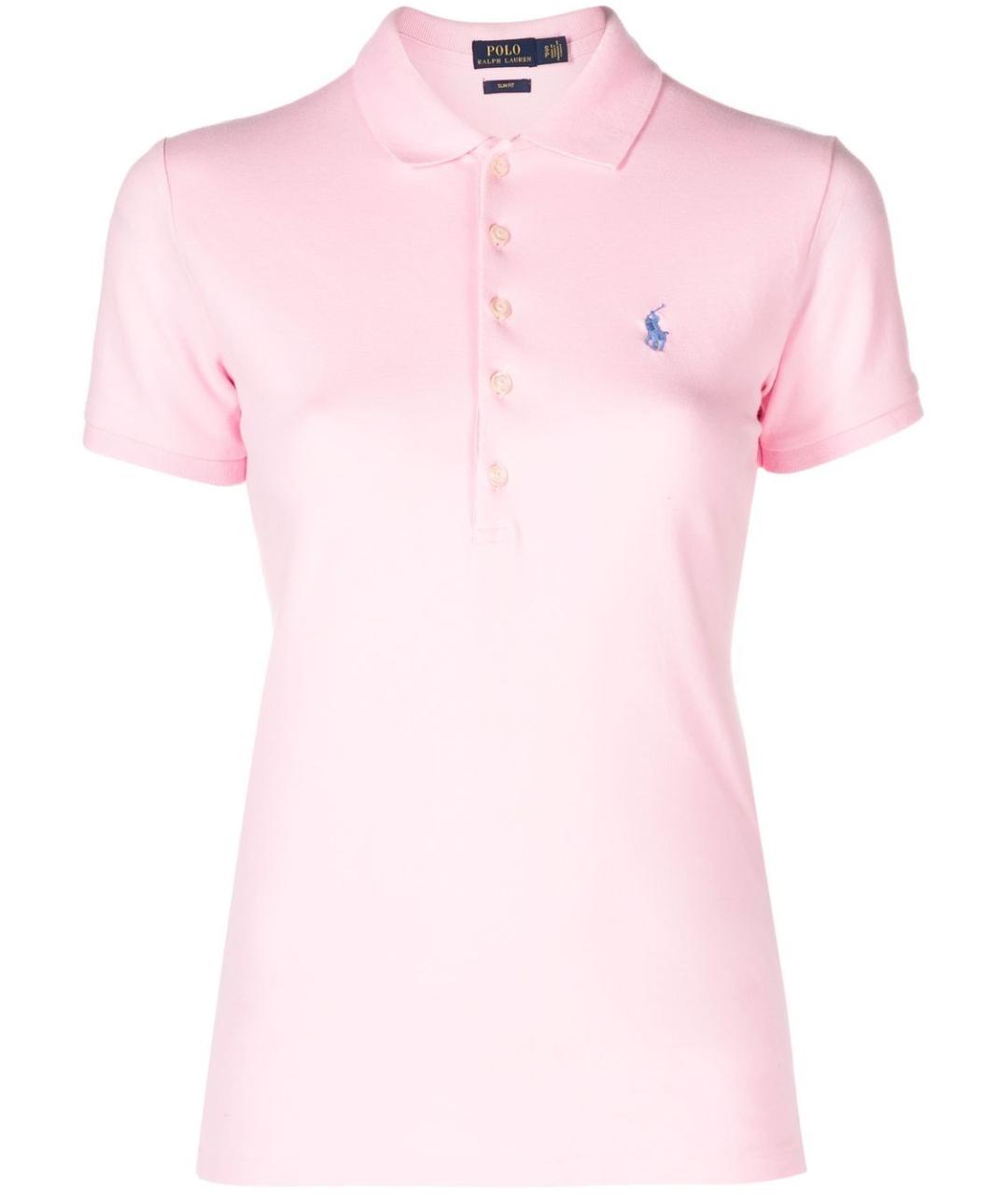 POLO RALPH LAUREN Розовая хлопковая футболка, фото 1