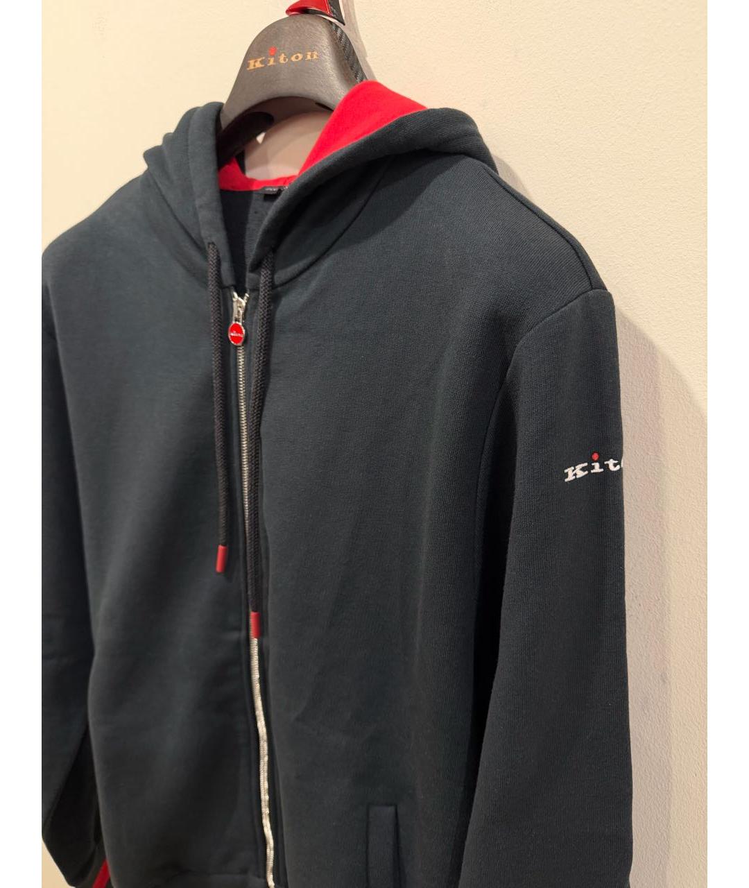 KITON Черный хлопко-эластановый спортивный костюм, фото 5