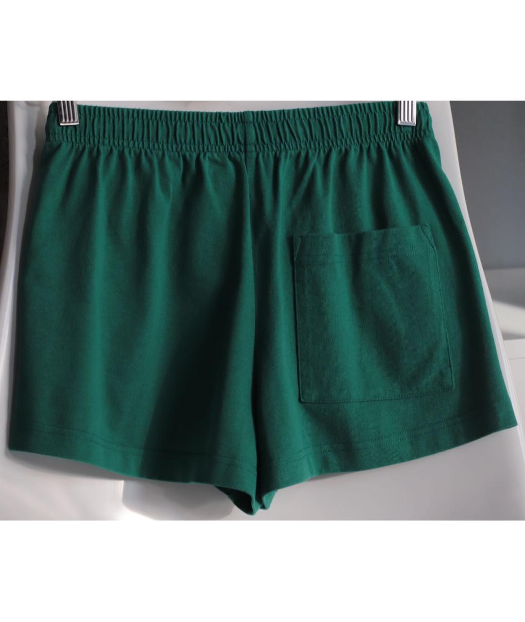 SPORTY AND RICH Зеленые хлопковые шорты, фото 3