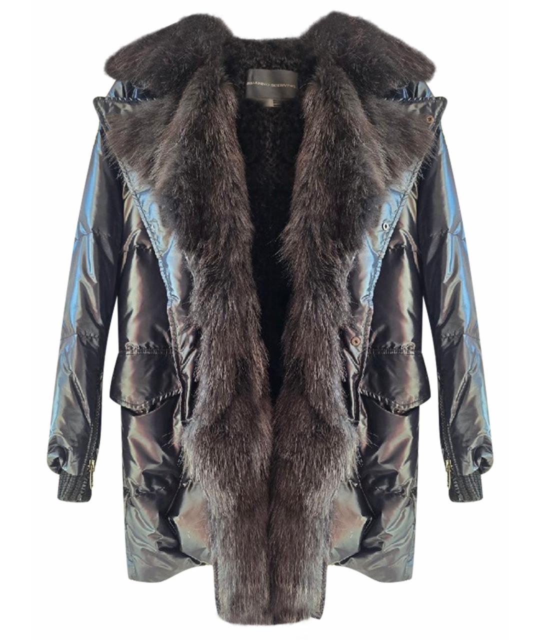 ERMANNO SCERVINO Черный полиэстеровый пуховик, фото 1