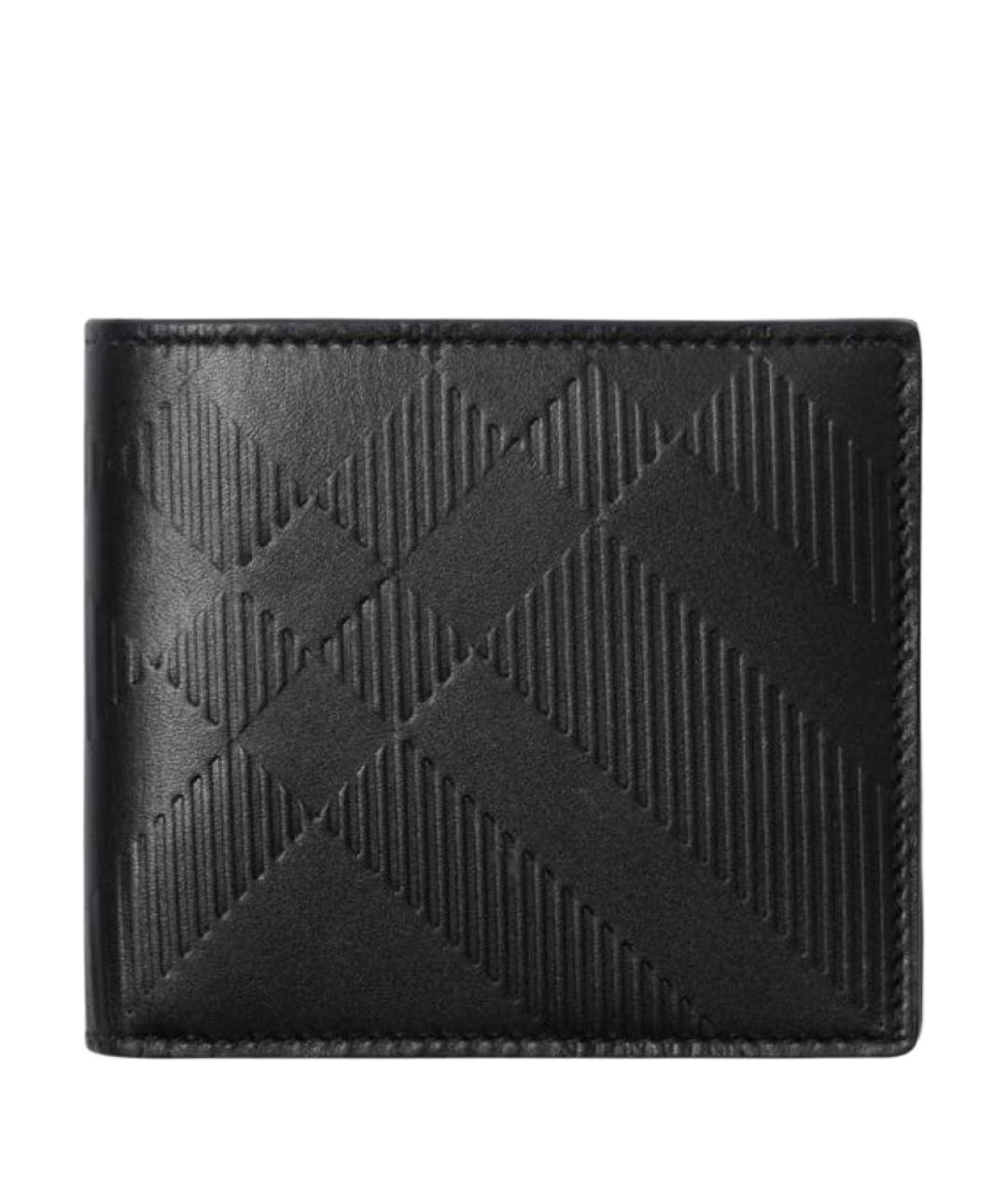 BURBERRY Черный кожаный кошелек, фото 1