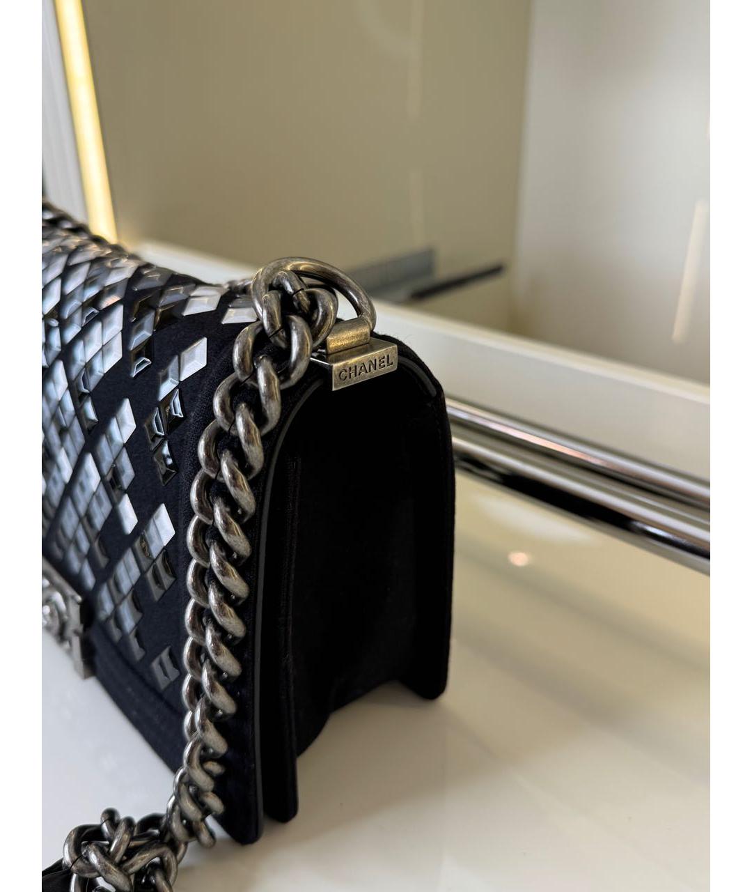 CHANEL Черная кожаная сумка через плечо, фото 2
