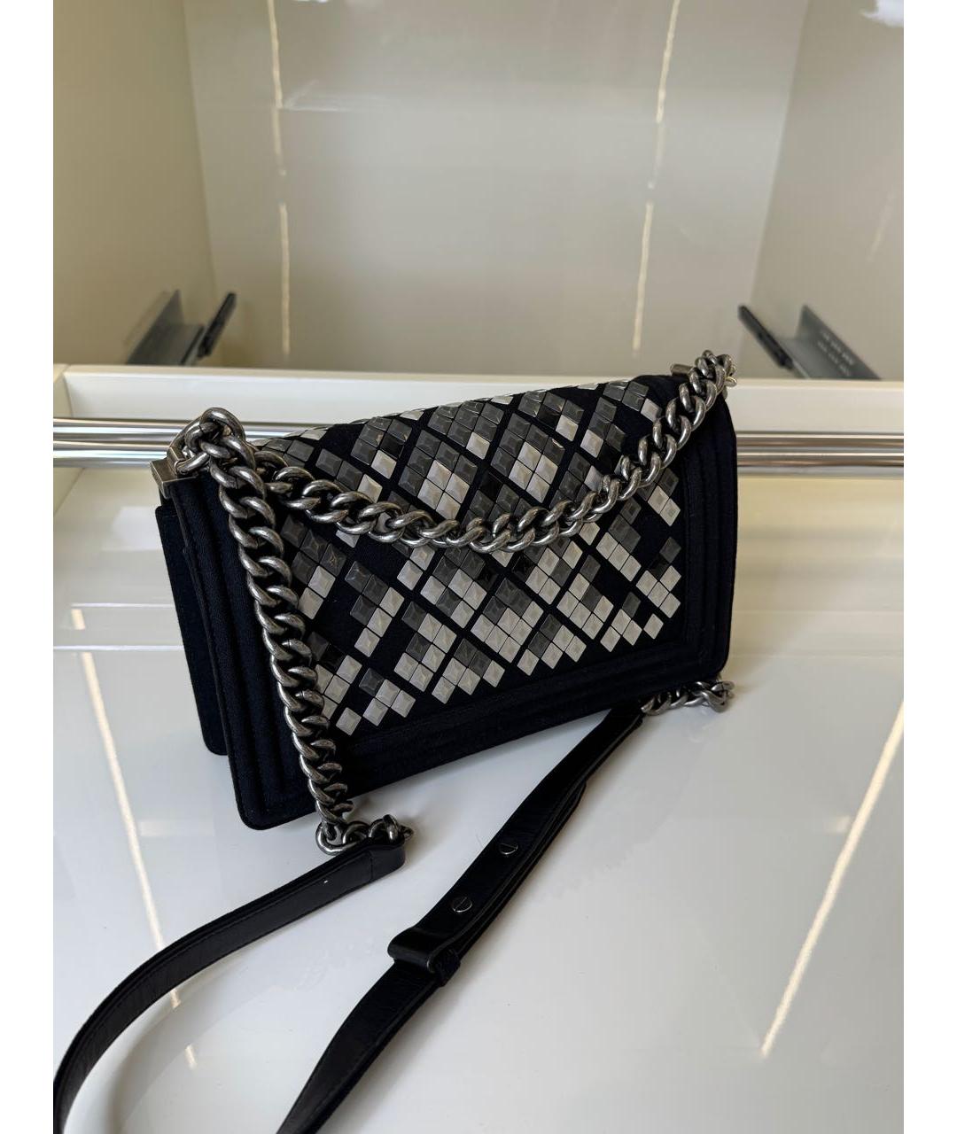 CHANEL Черная кожаная сумка через плечо, фото 5