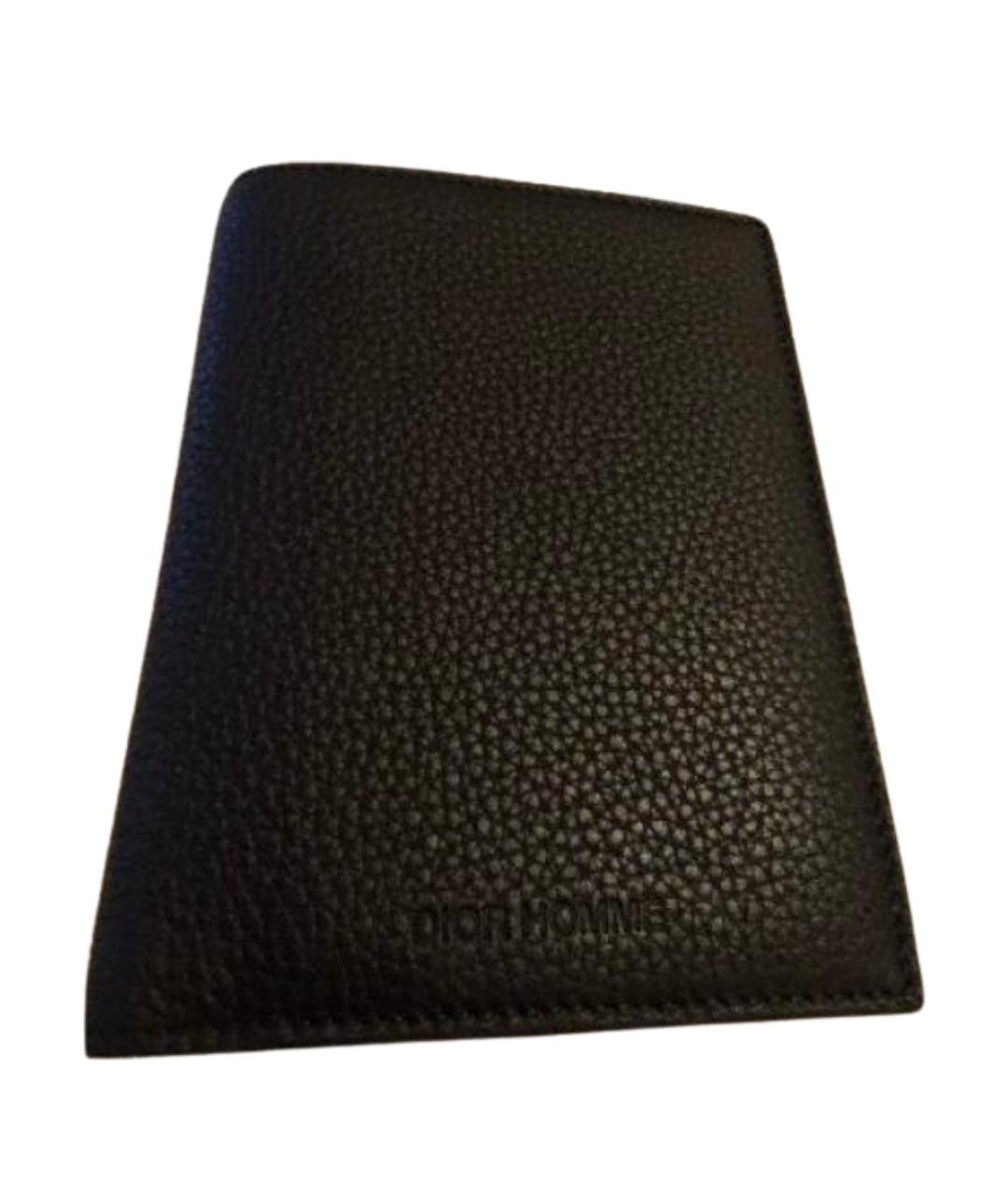 DIOR HOMME Черный кожаный кошелек, фото 1