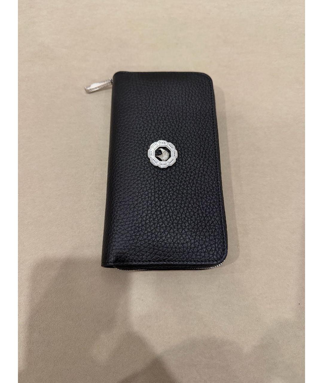 STEFANO RICCI Черный кожаный кошелек, фото 5