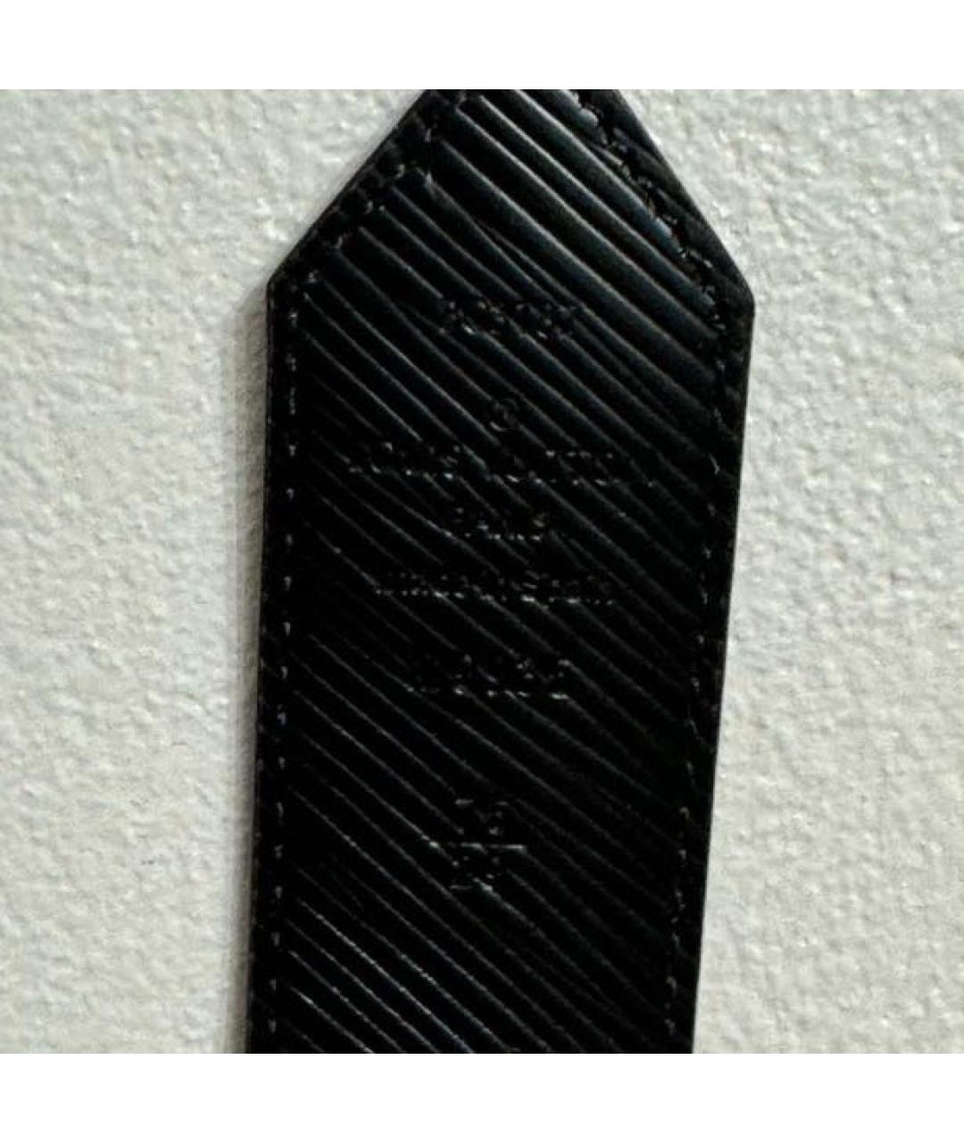 LOUIS VUITTON Черный кожаный ремень, фото 3