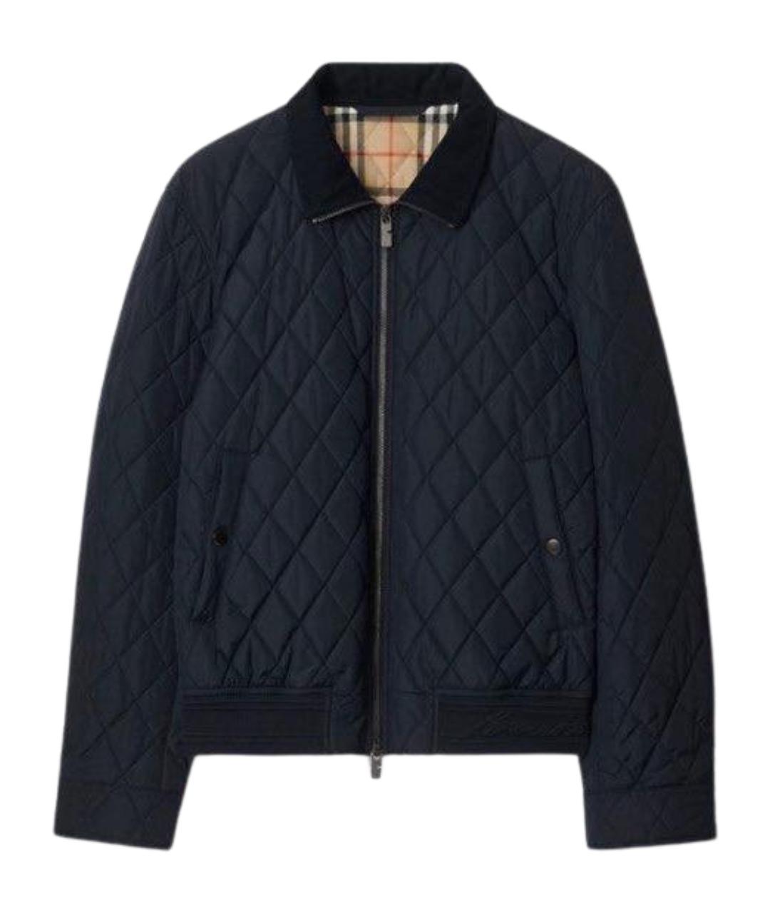 BURBERRY Темно-синяя полиамидовая куртка, фото 1