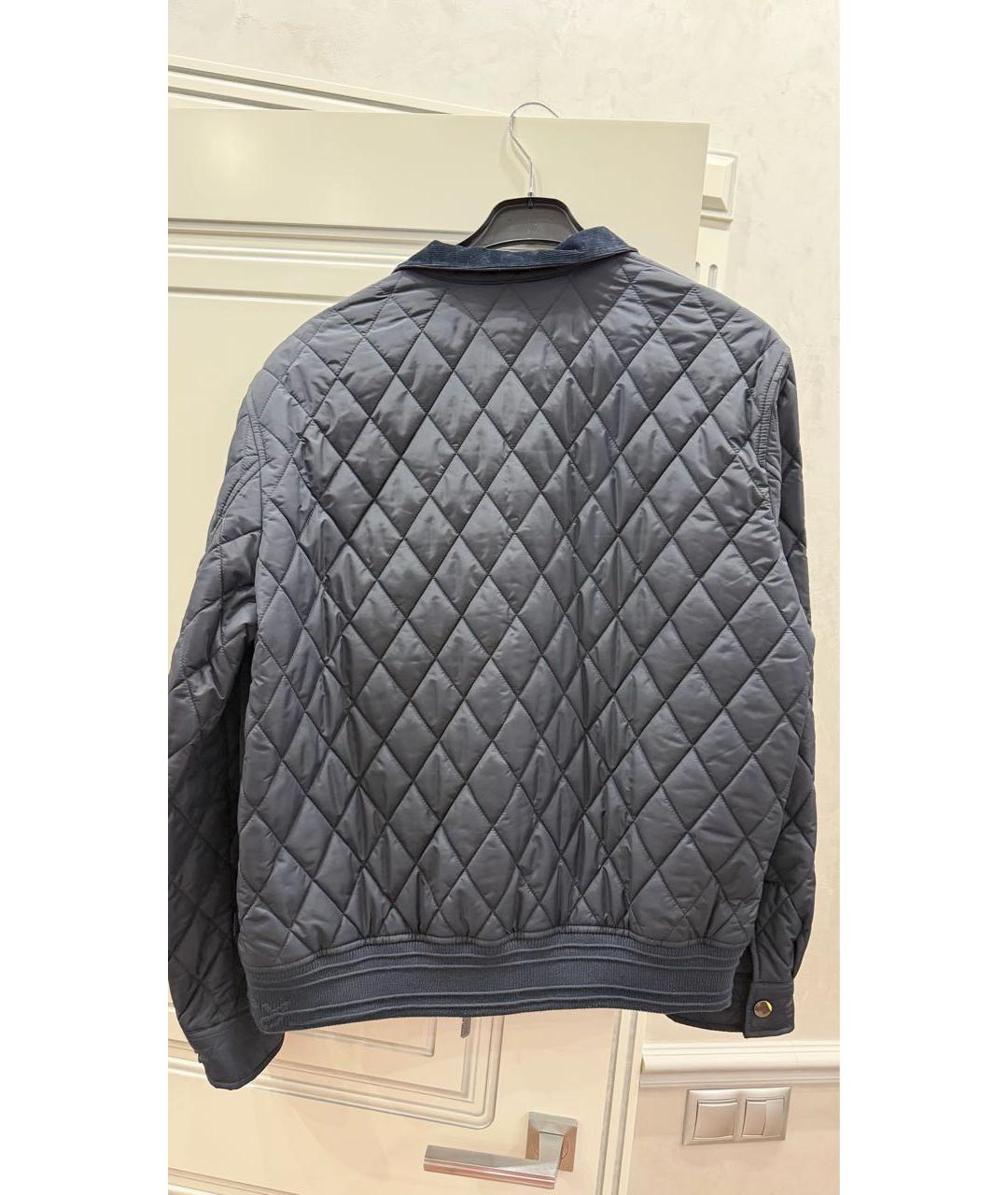 BURBERRY Темно-синяя полиамидовая куртка, фото 4