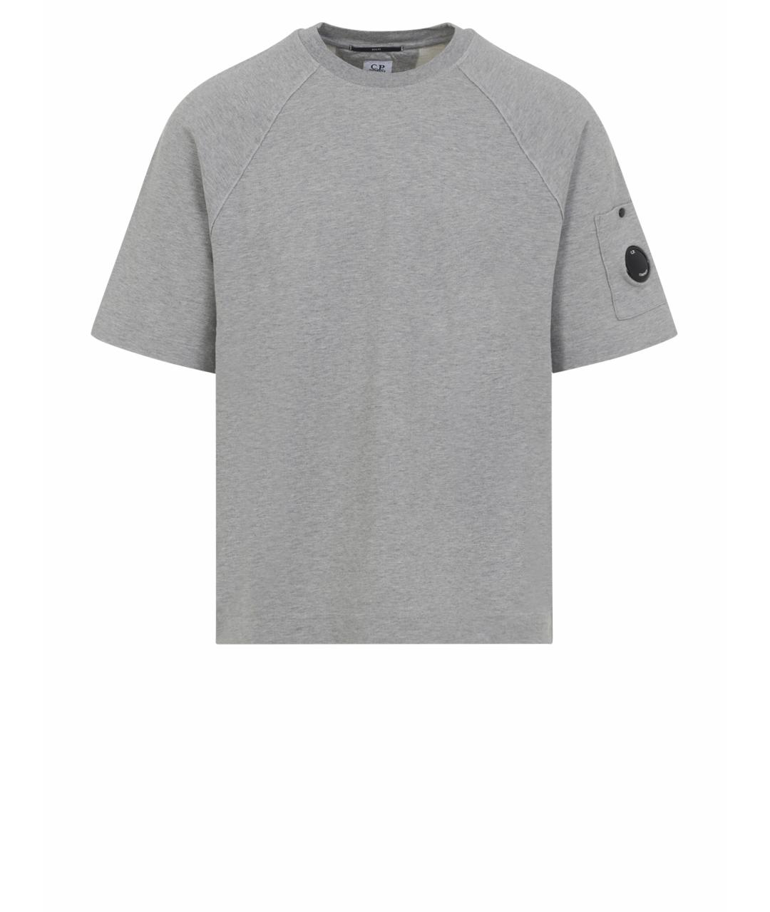 CP COMPANY Серая хлопковая футболка, фото 1