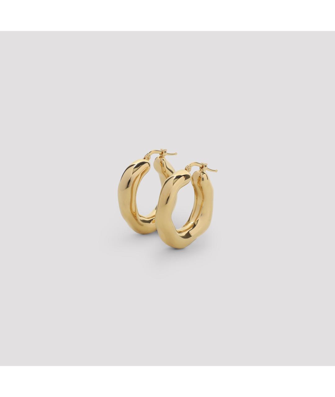 JIL SANDER Золотые латунные серьги, фото 2