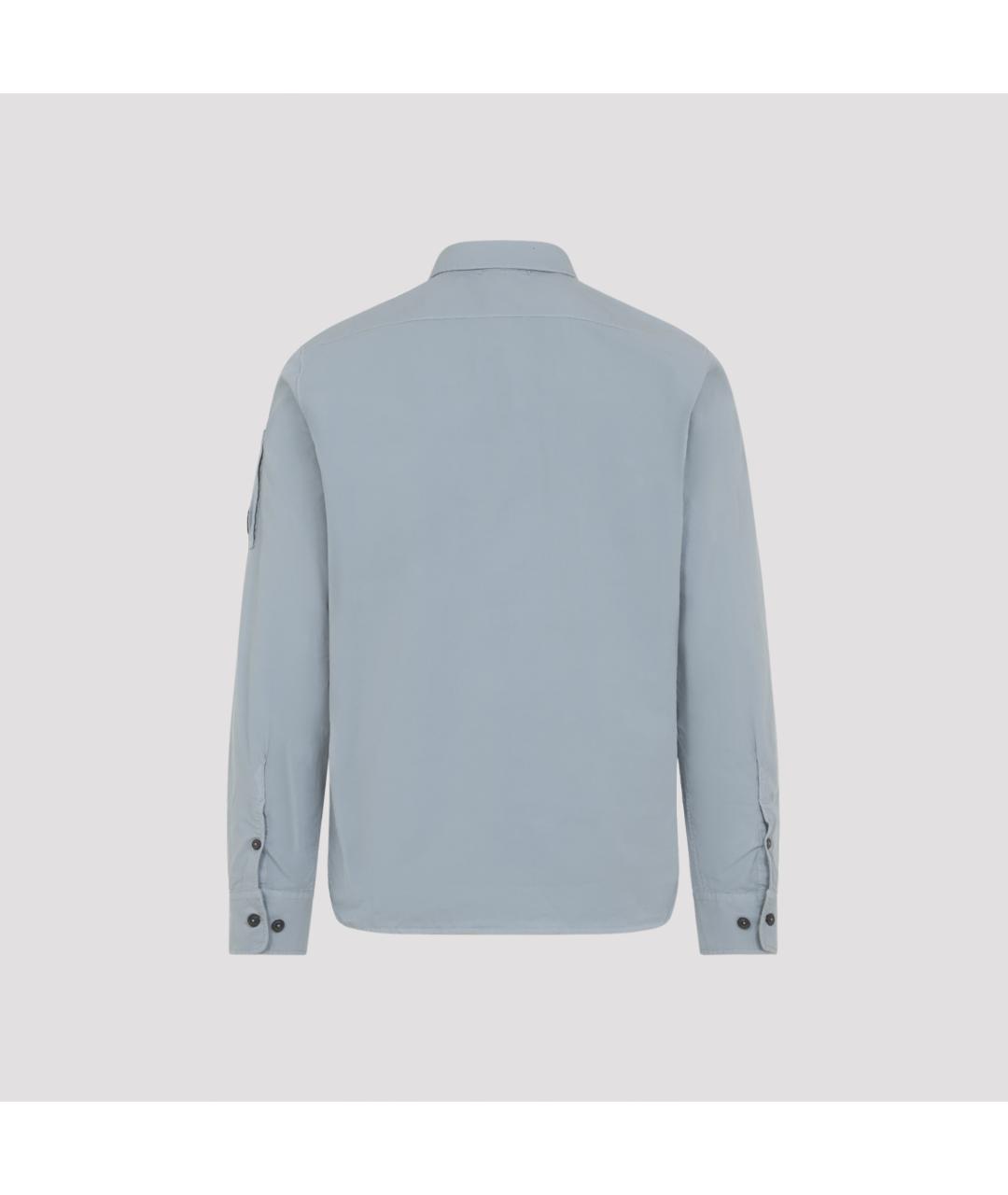 CP COMPANY Голубая хлопковая кэжуал рубашка, фото 2
