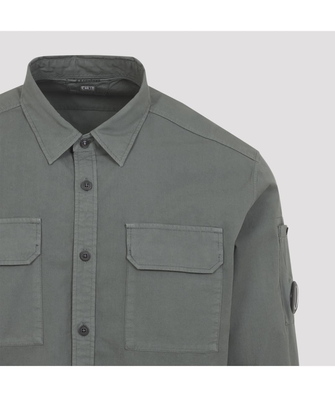 CP COMPANY Серая хлопковая кэжуал рубашка, фото 3