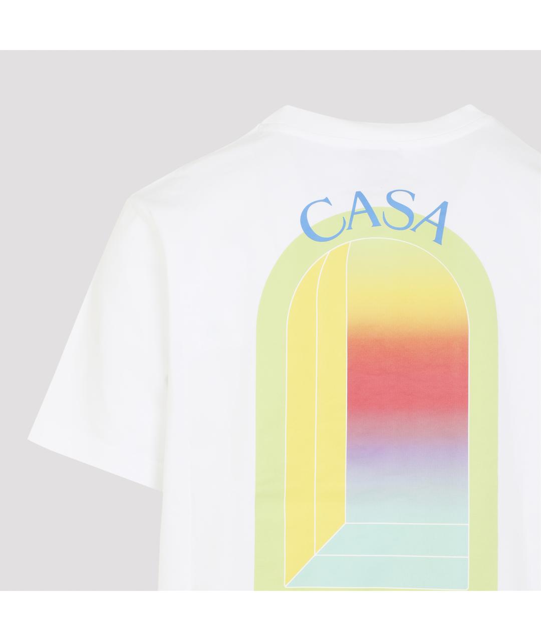 CASABLANCA Белая хлопковая футболка, фото 3