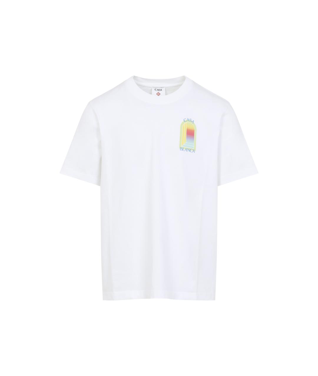CASABLANCA Белая хлопковая футболка, фото 1