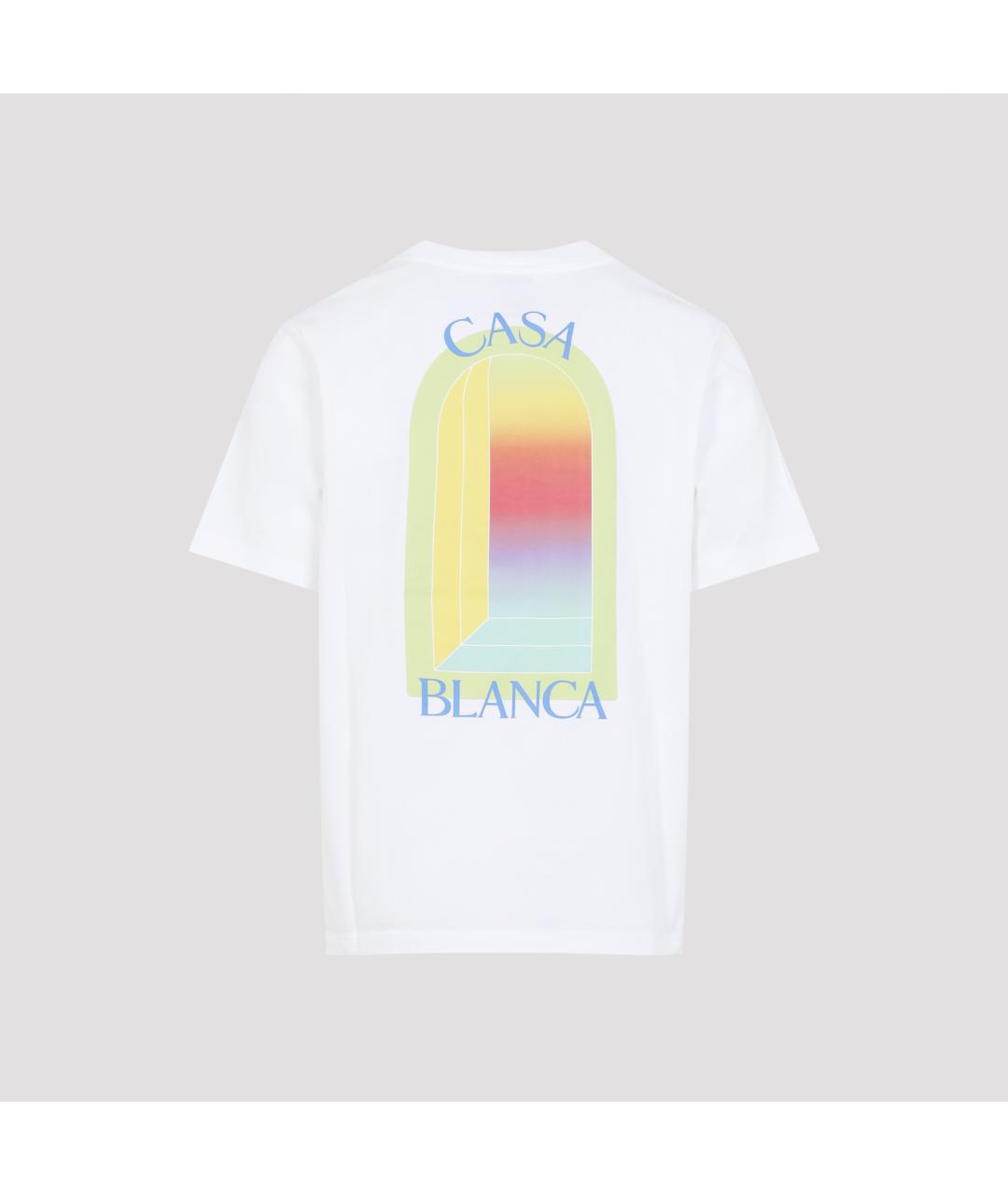 CASABLANCA Белая хлопковая футболка, фото 2