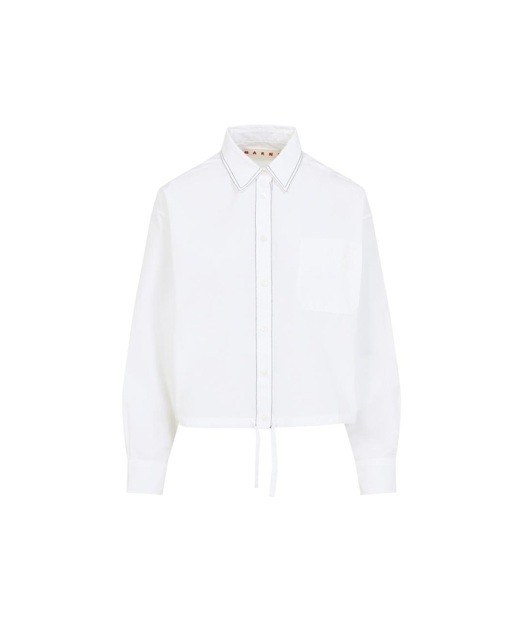 MARNI Белая хлопковая рубашка, фото 1