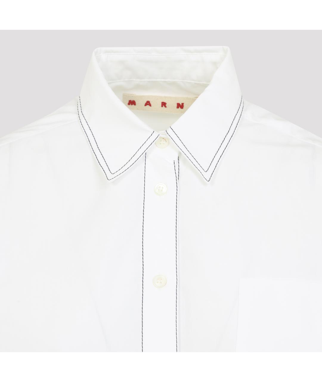 MARNI Белая хлопковая рубашка, фото 3