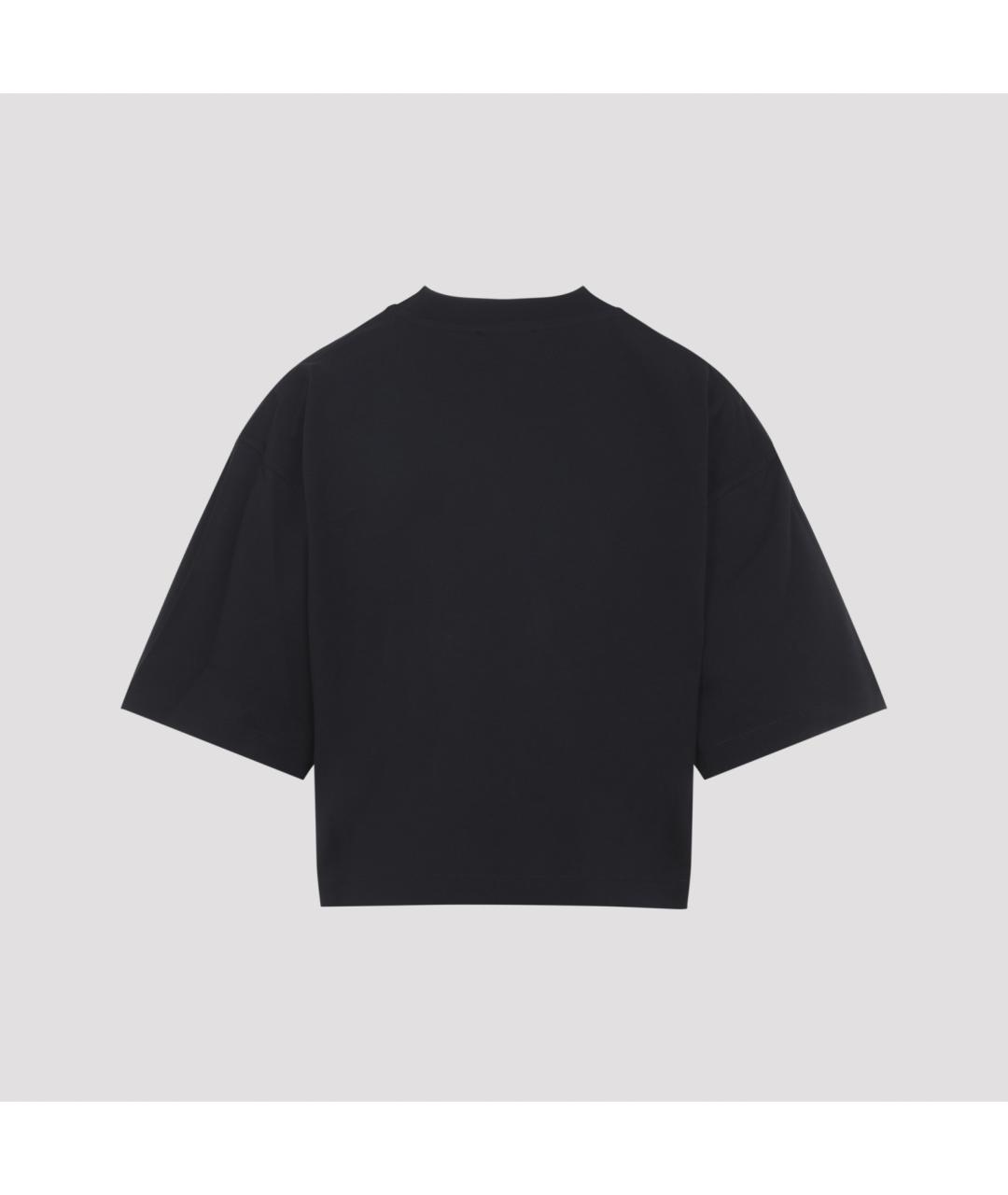 MARNI Черная хлопковая футболка, фото 2