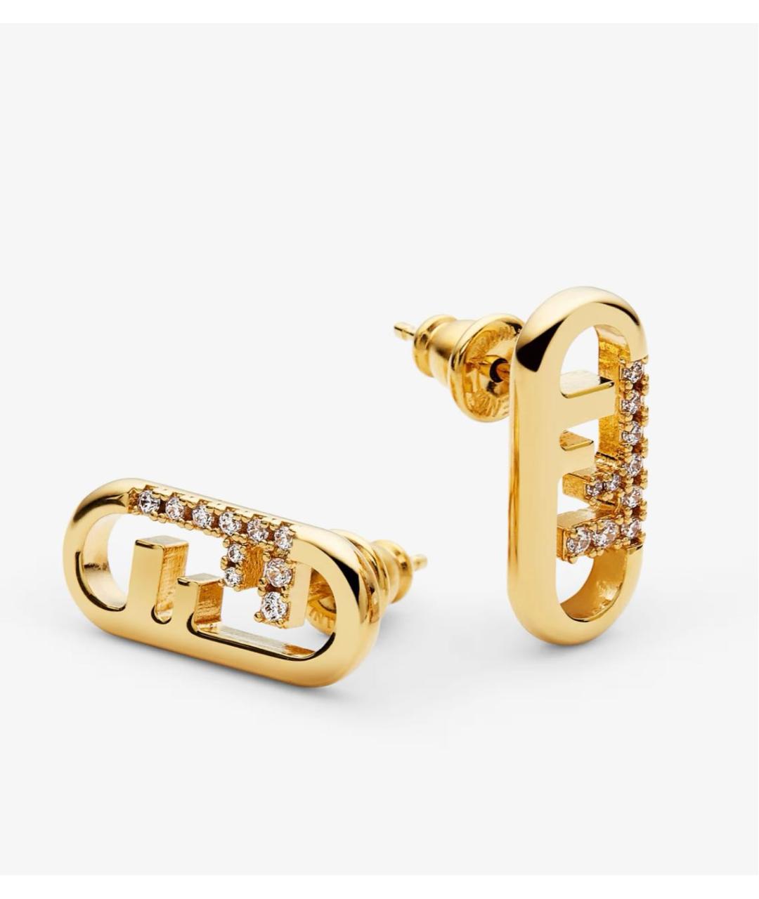 FENDI Золотые серьги, фото 2