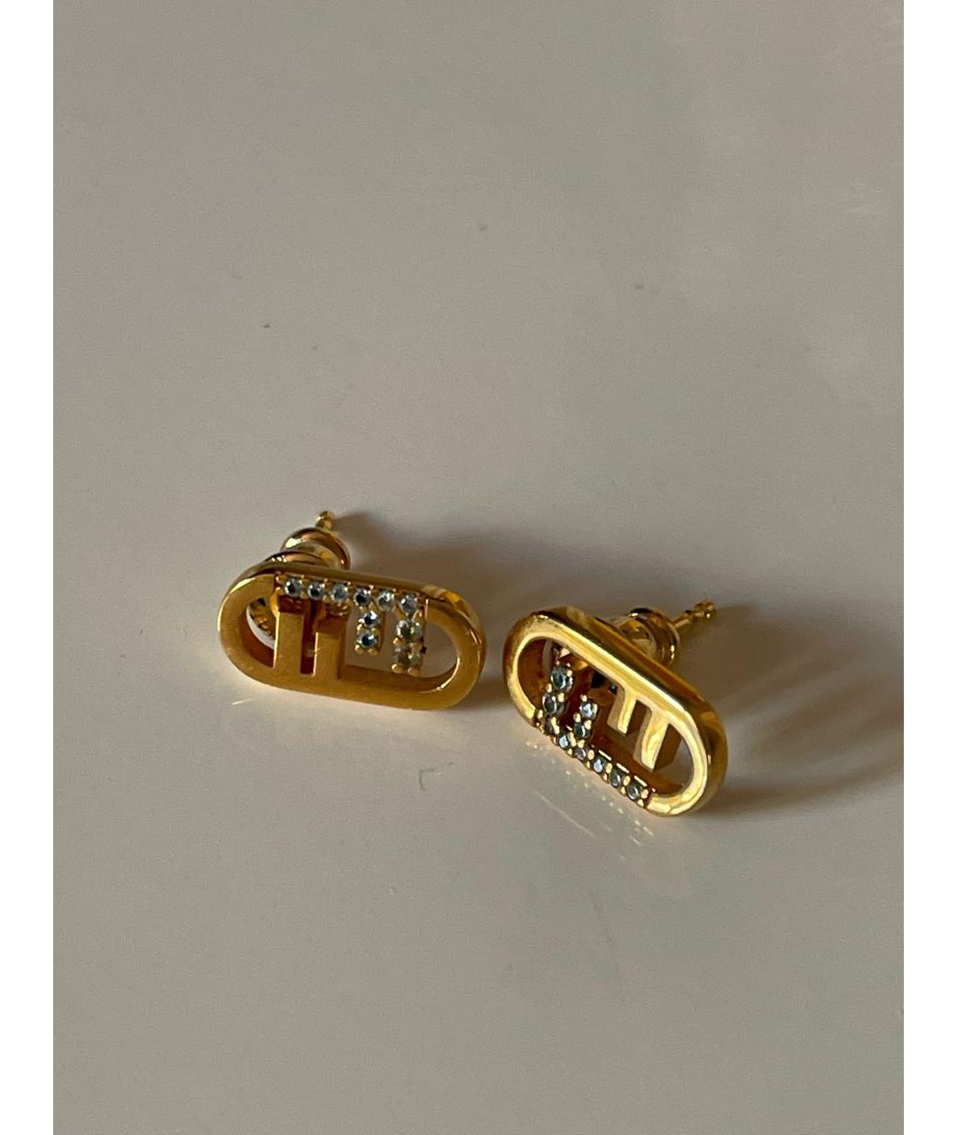 FENDI Золотые серьги, фото 3