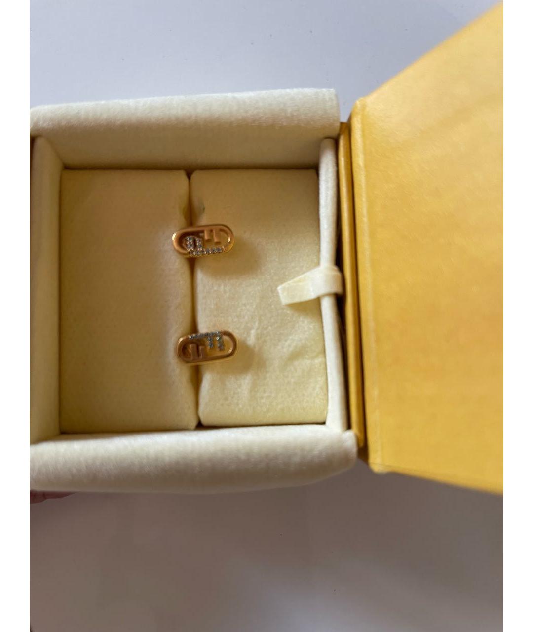 FENDI Золотые серьги, фото 7