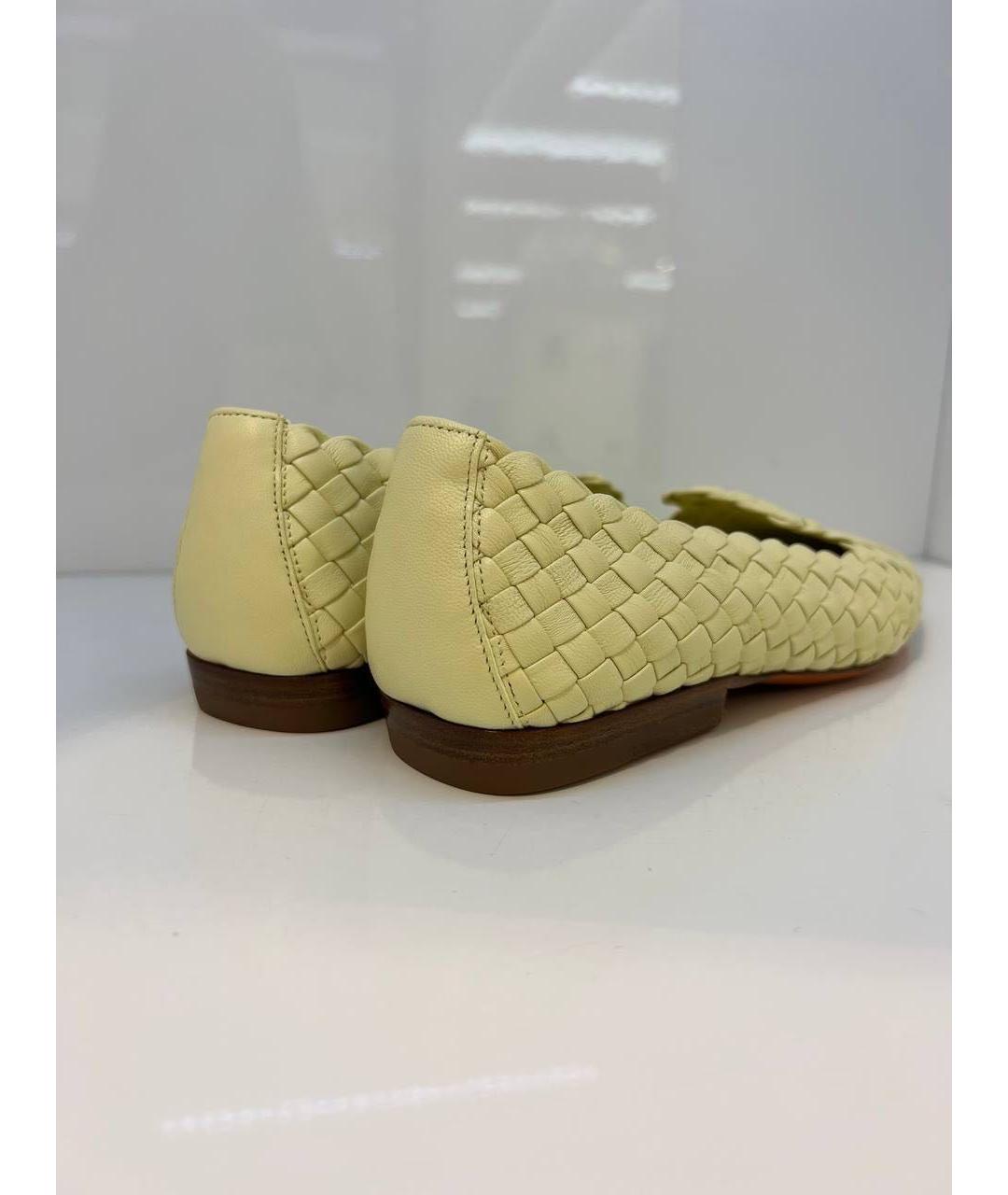 SANTONI Желтые лоферы, фото 3