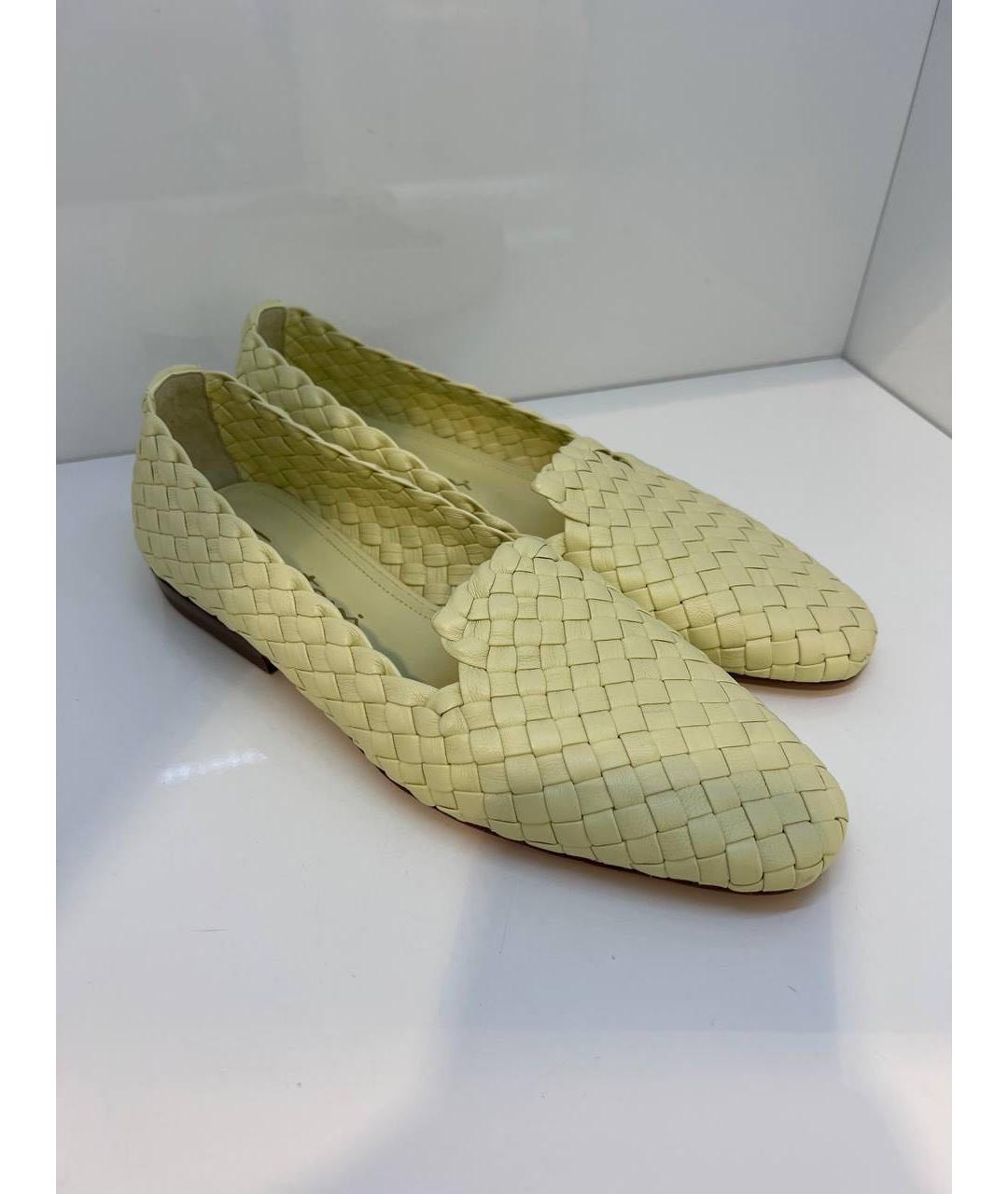 SANTONI Желтые лоферы, фото 2