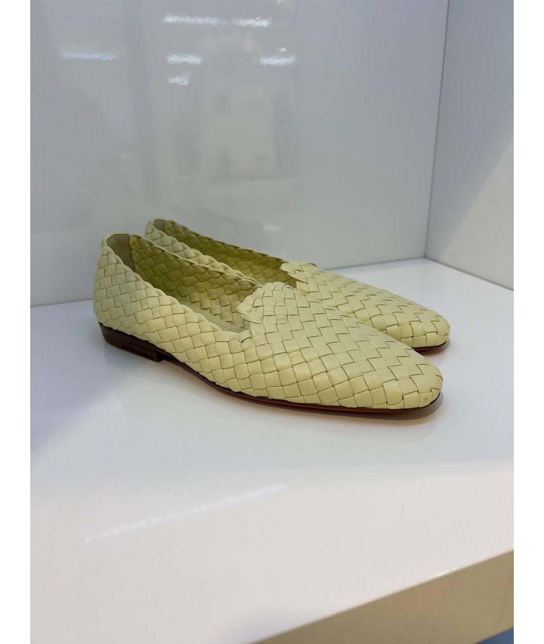SANTONI Желтые лоферы, фото 4