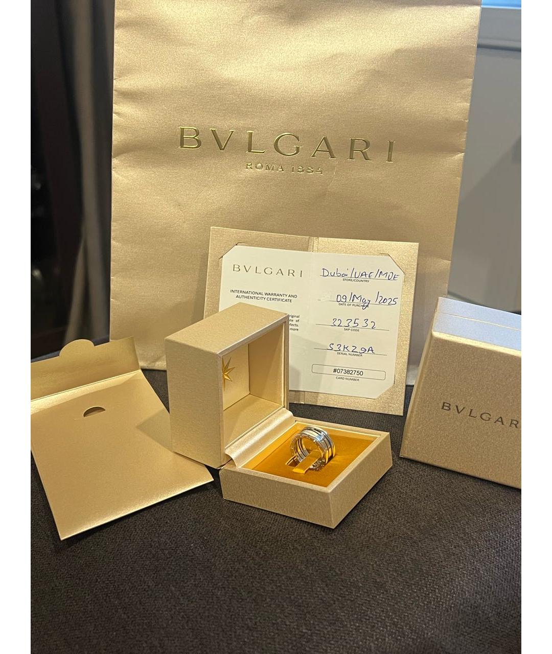 BVLGARI Серебряное кольцо из белого золота, фото 8