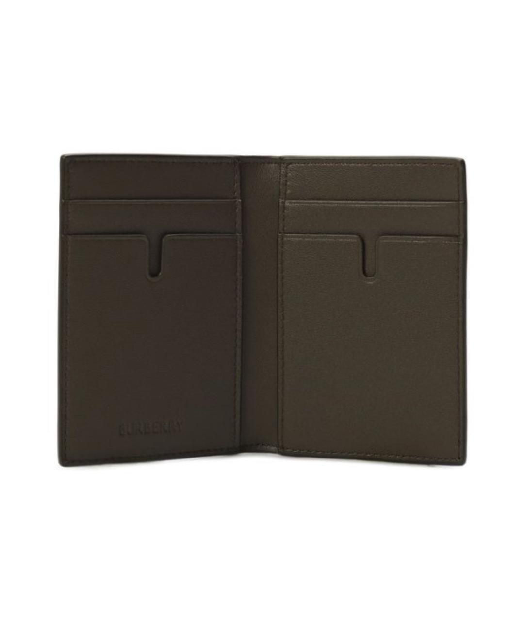 BURBERRY Черный кожаный кардхолдер, фото 3