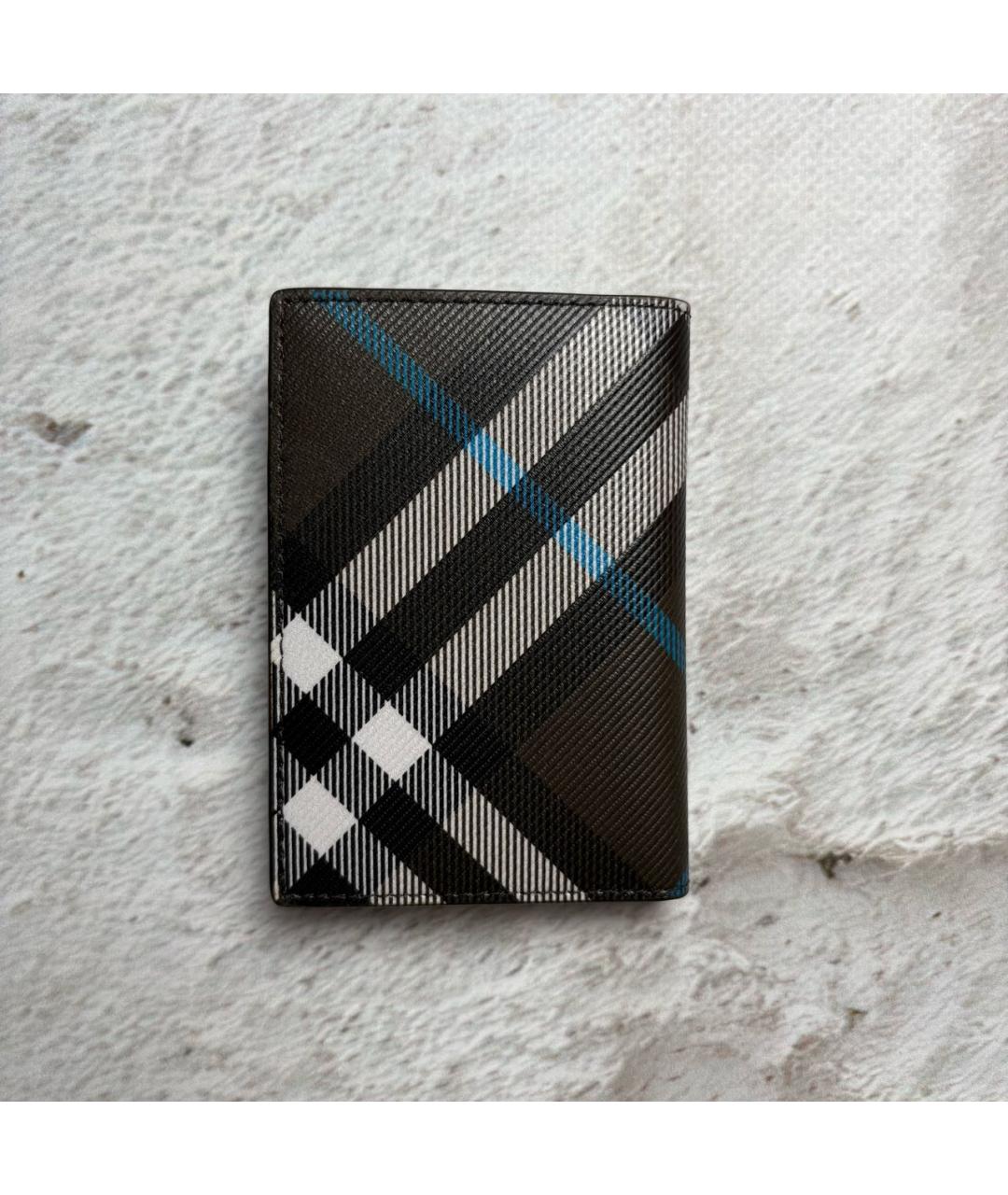 BURBERRY Черный кожаный кардхолдер, фото 6