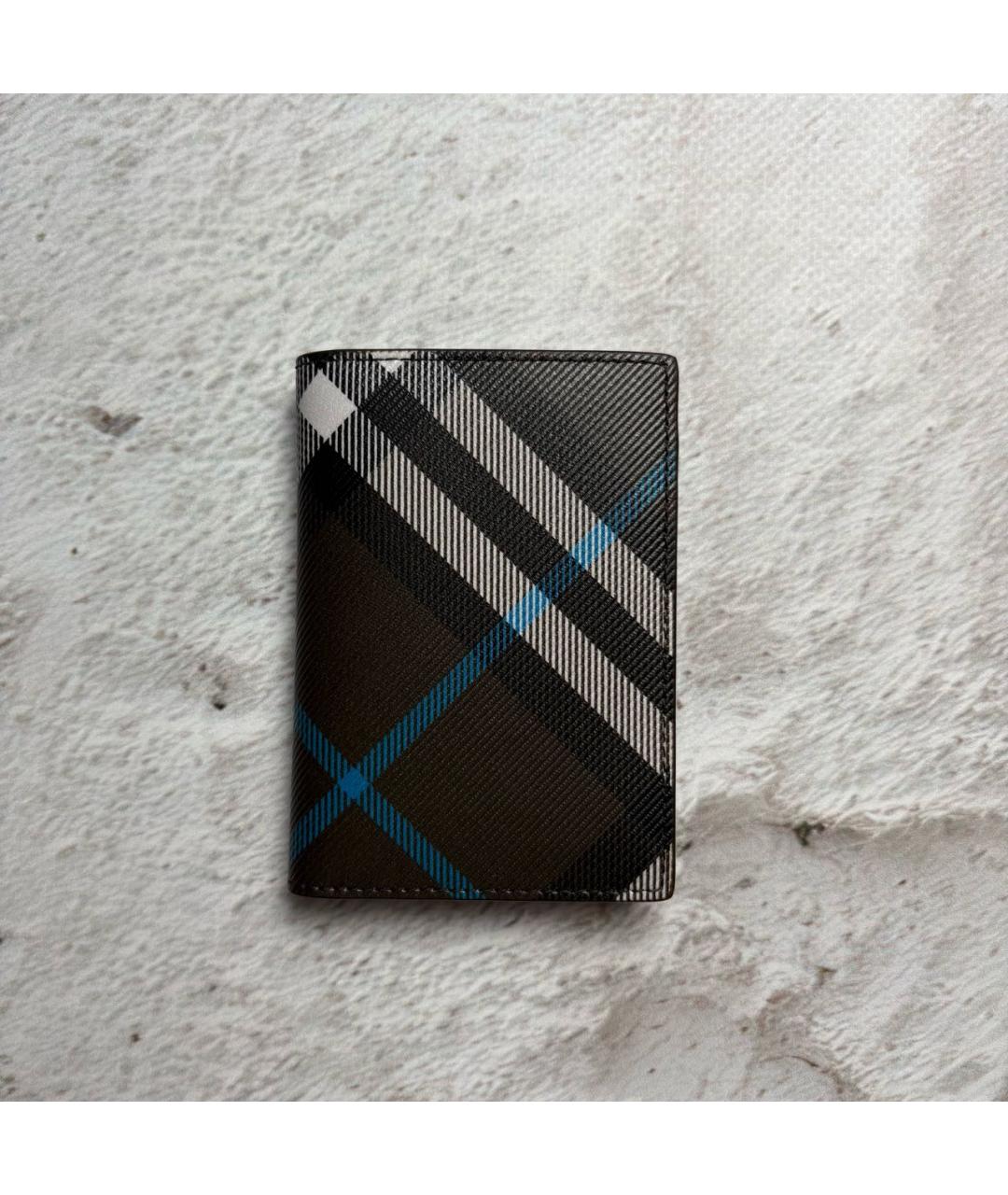 BURBERRY Черный кожаный кардхолдер, фото 5