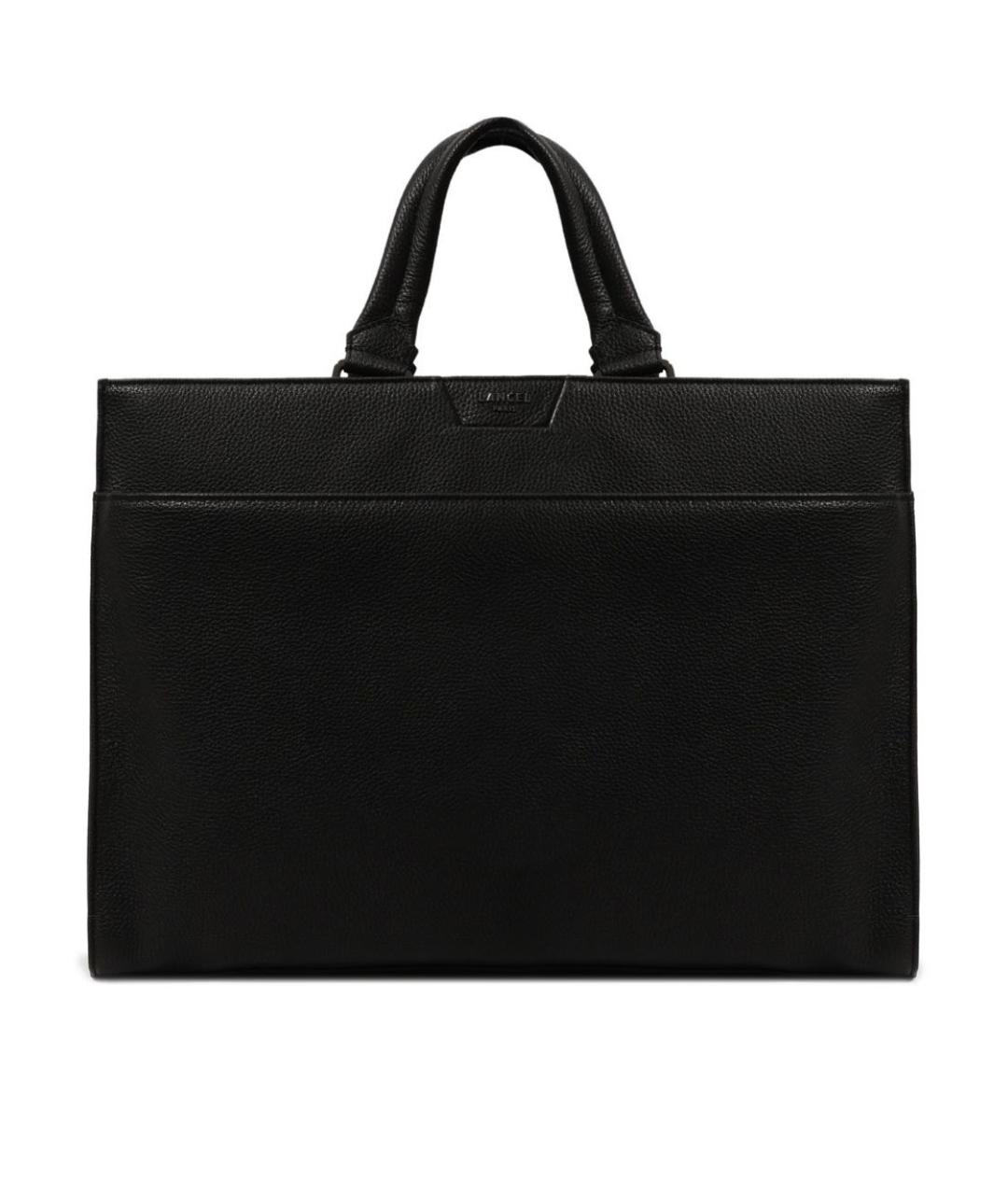 LANCEL Черный кожаный портфель, фото 1