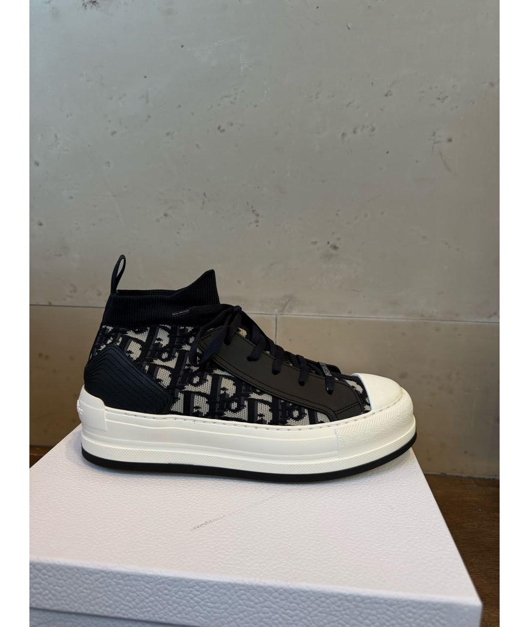 CHRISTIAN DIOR Темно-синие текстильные кеды, фото 8