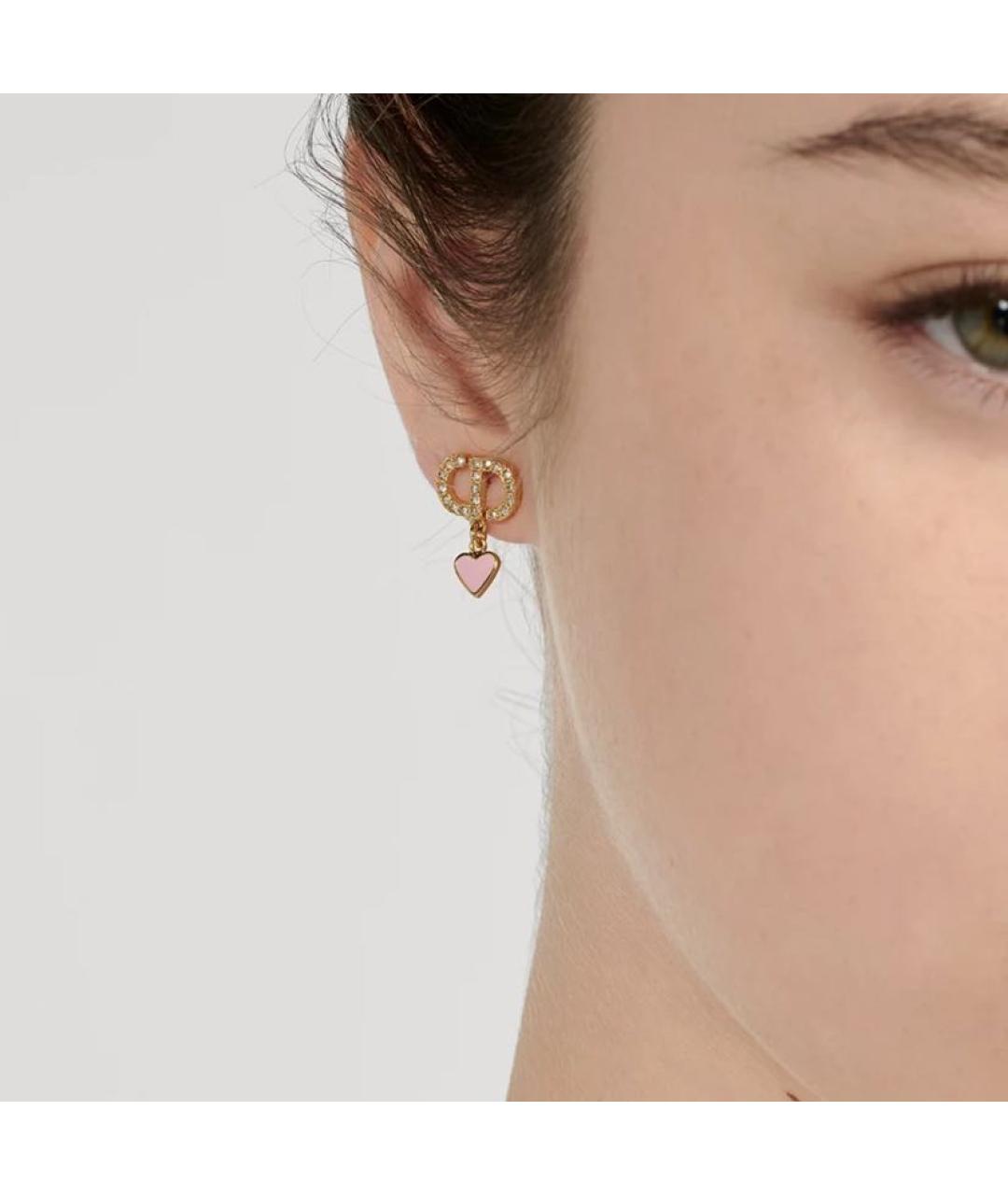 CHRISTIAN DIOR Розовые серьги, фото 3