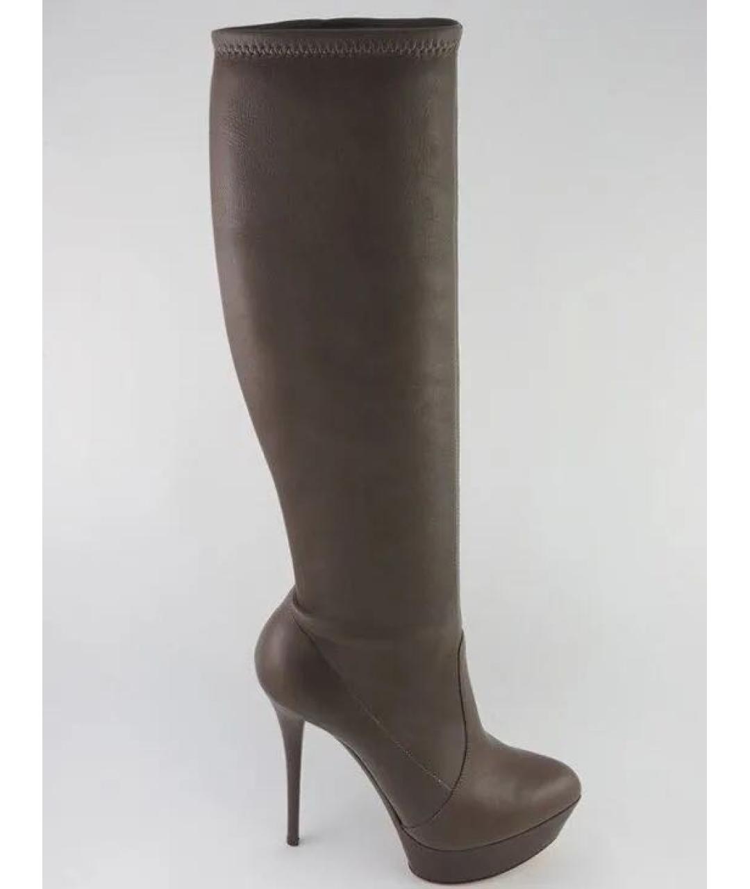 CASADEI Коричневые кожаные сапоги, фото 9