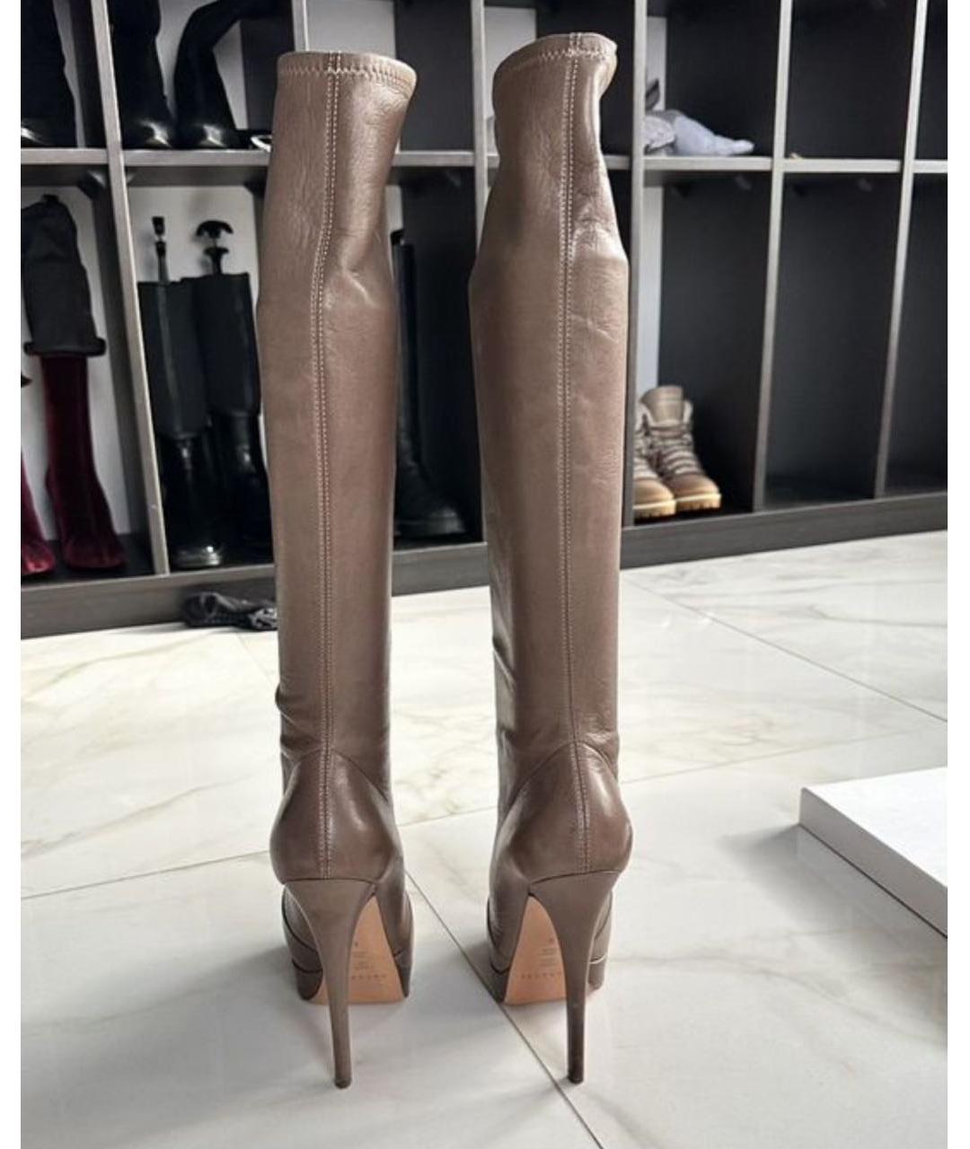 CASADEI Коричневые кожаные сапоги, фото 5