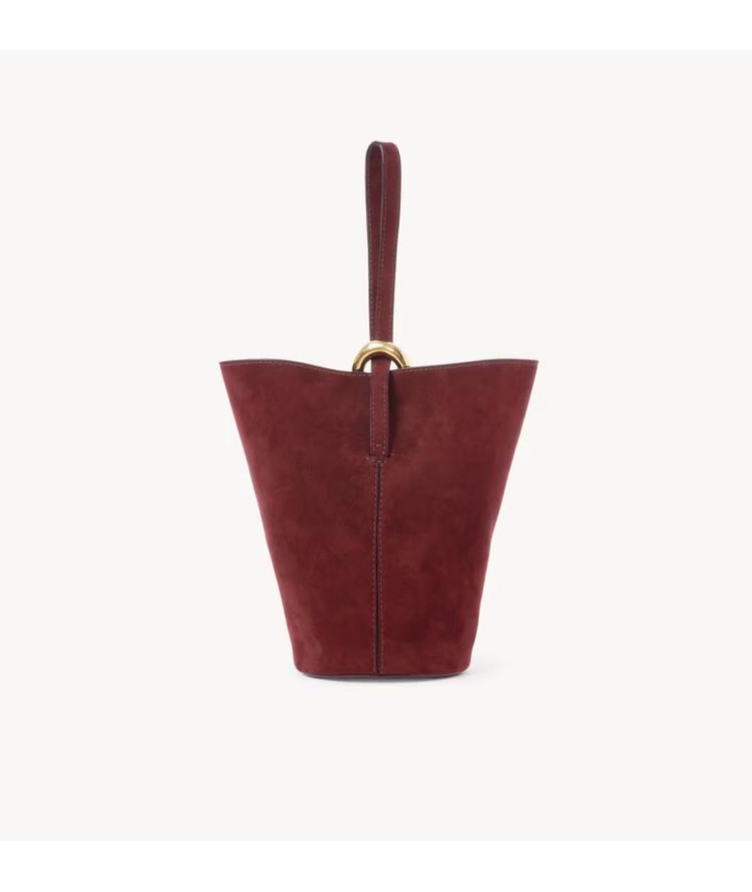 CHLOE Бордовая кожаная сумка с короткими ручками, фото 3