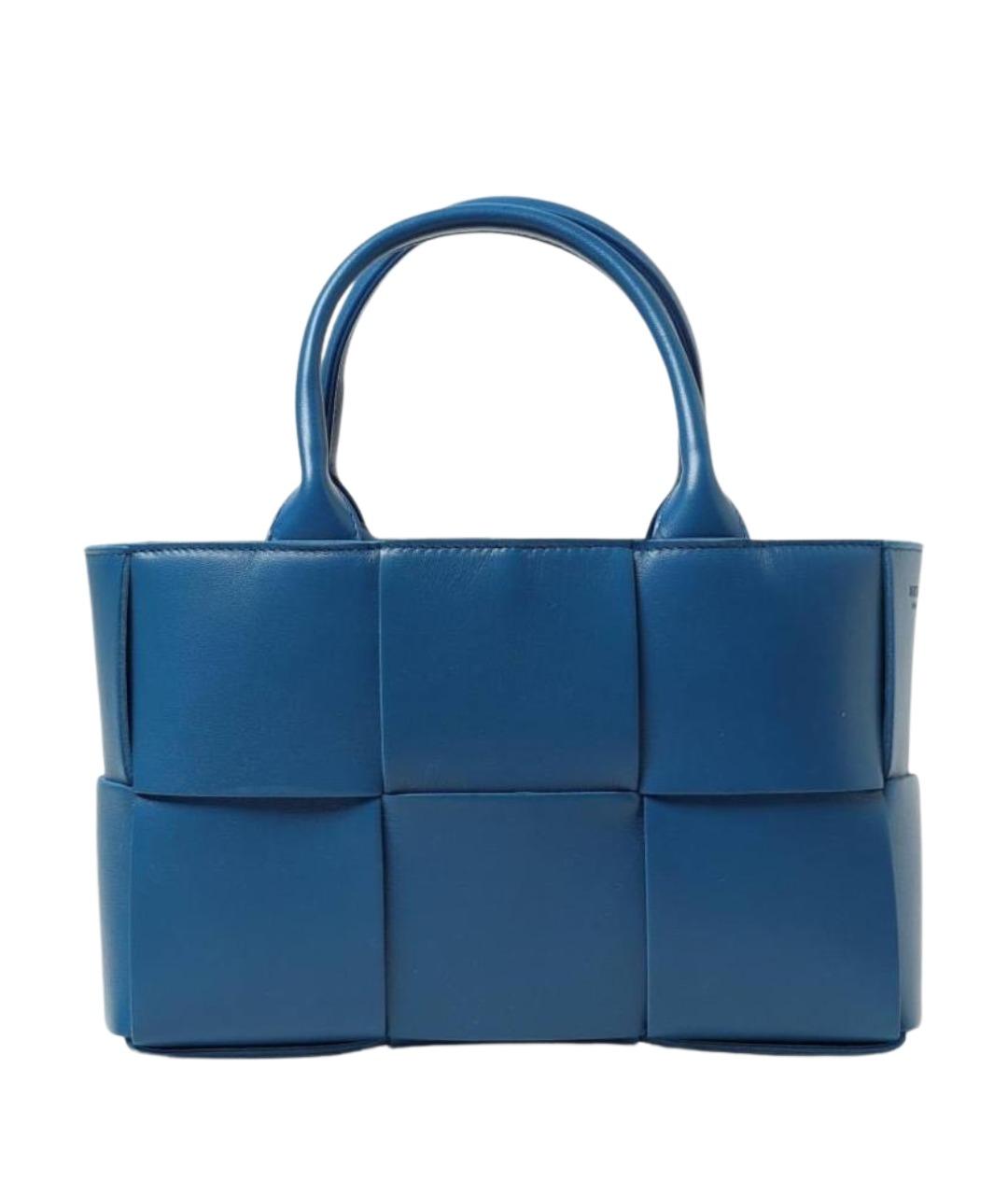 BOTTEGA VENETA Синяя кожаная сумка через плечо, фото 1