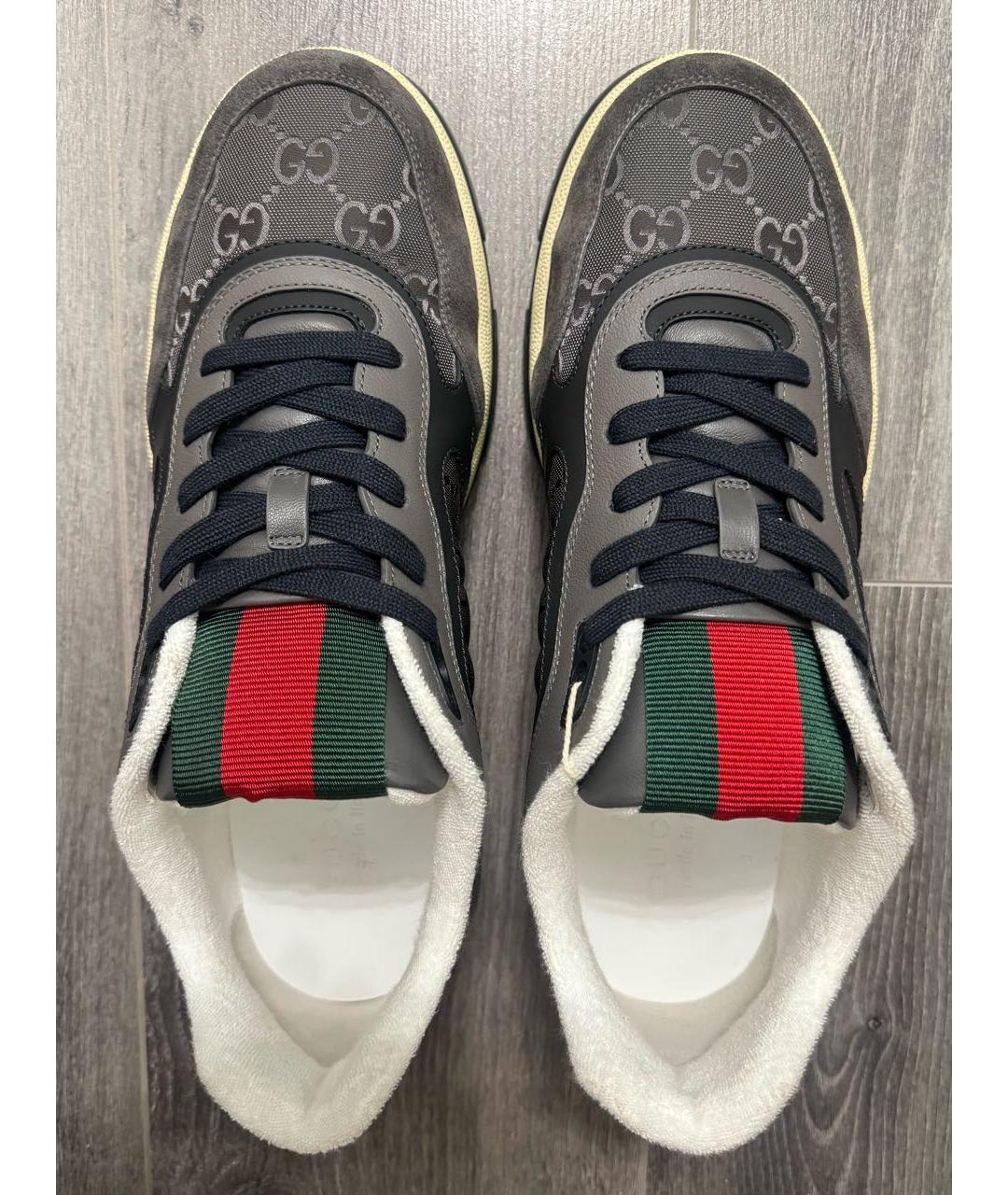 GUCCI Серые низкие кроссовки / кеды, фото 3