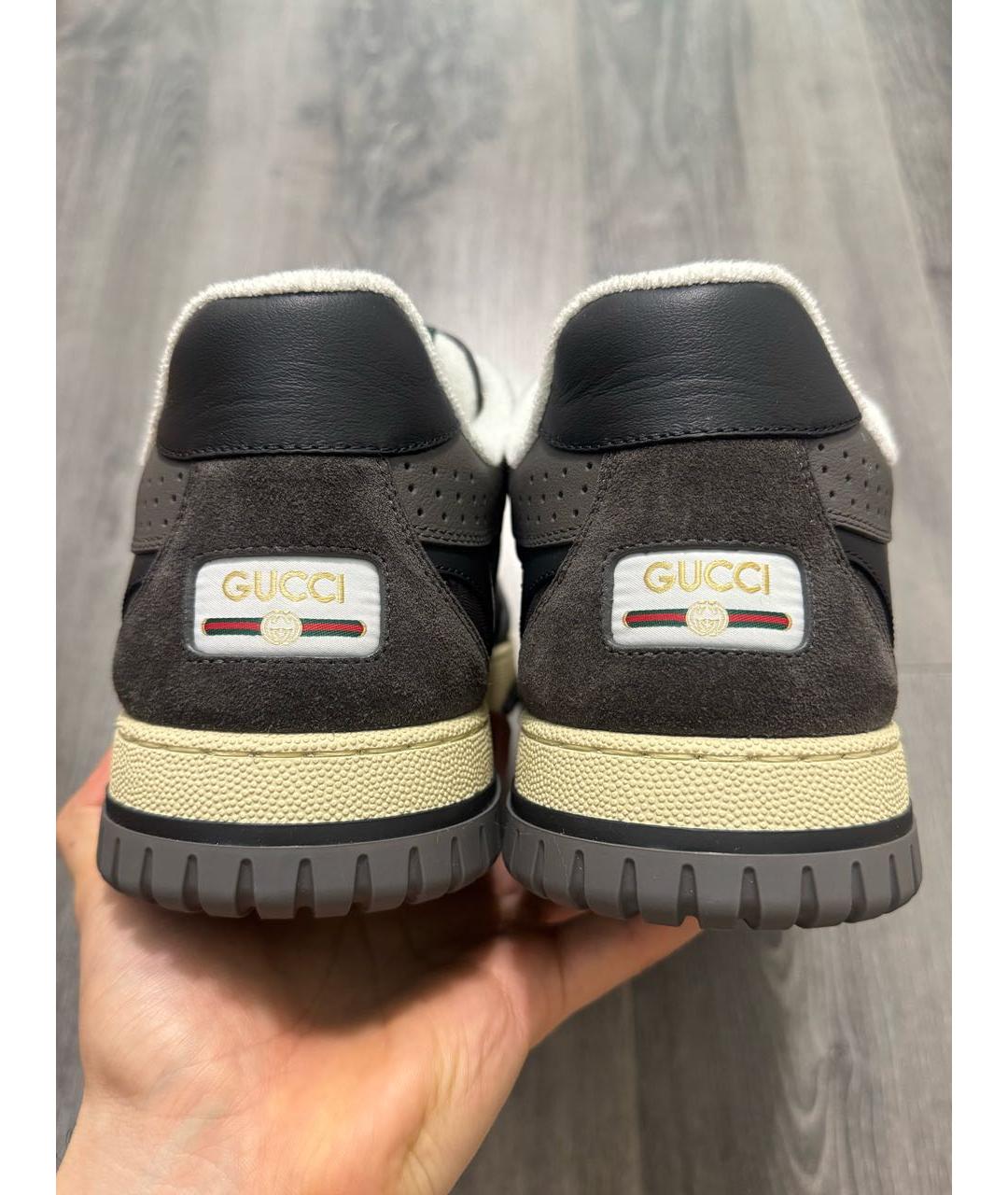 GUCCI Серые низкие кроссовки / кеды, фото 4
