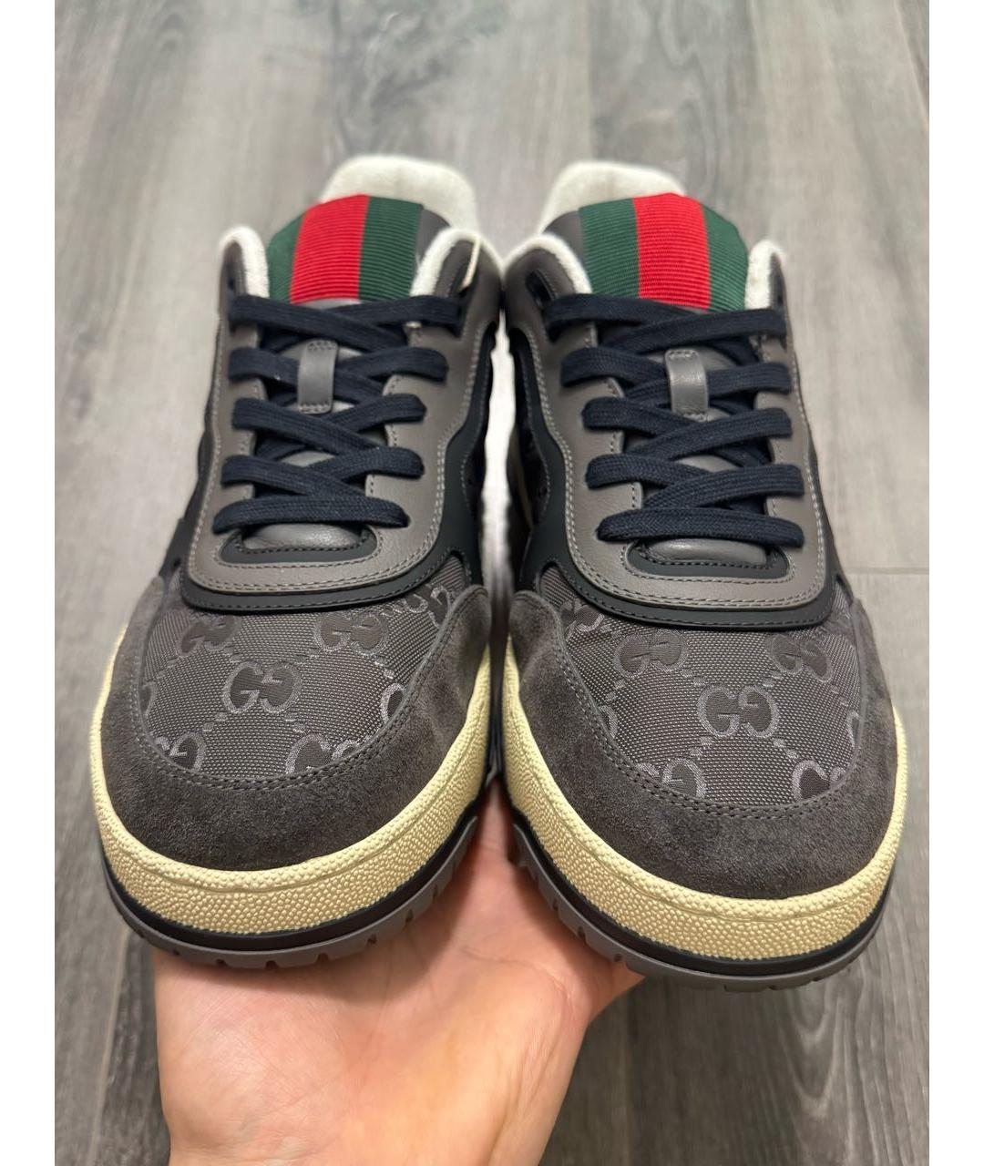 GUCCI Серые низкие кроссовки / кеды, фото 2